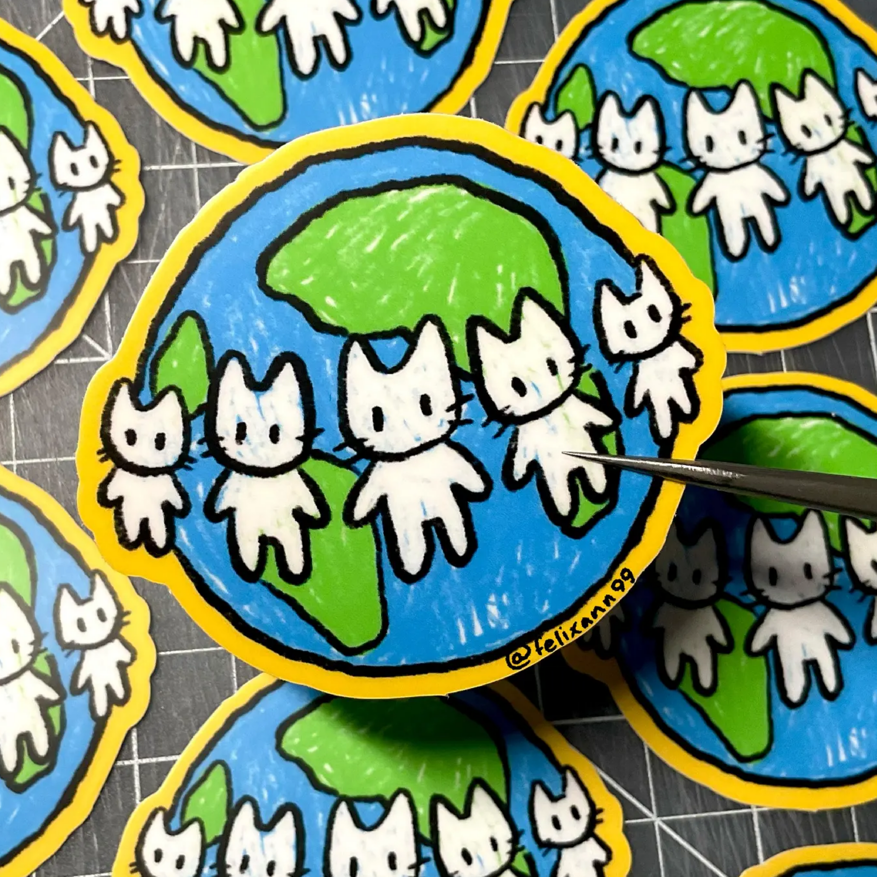 Earth Cats Sticker