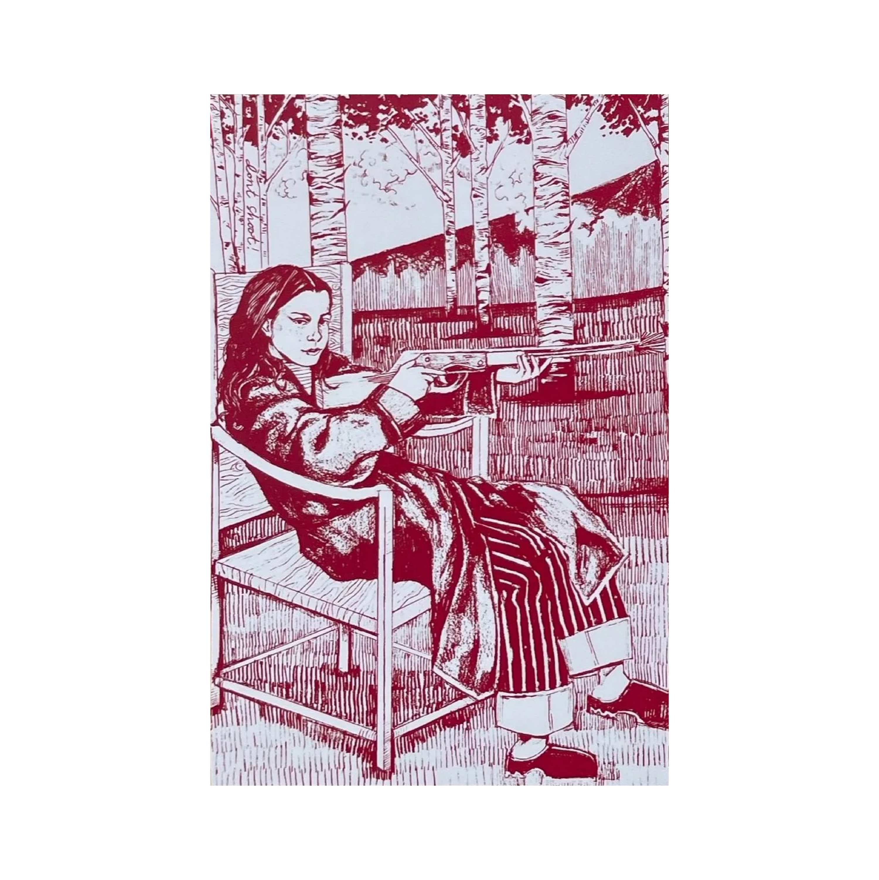 Girl on a Porch! Postcard