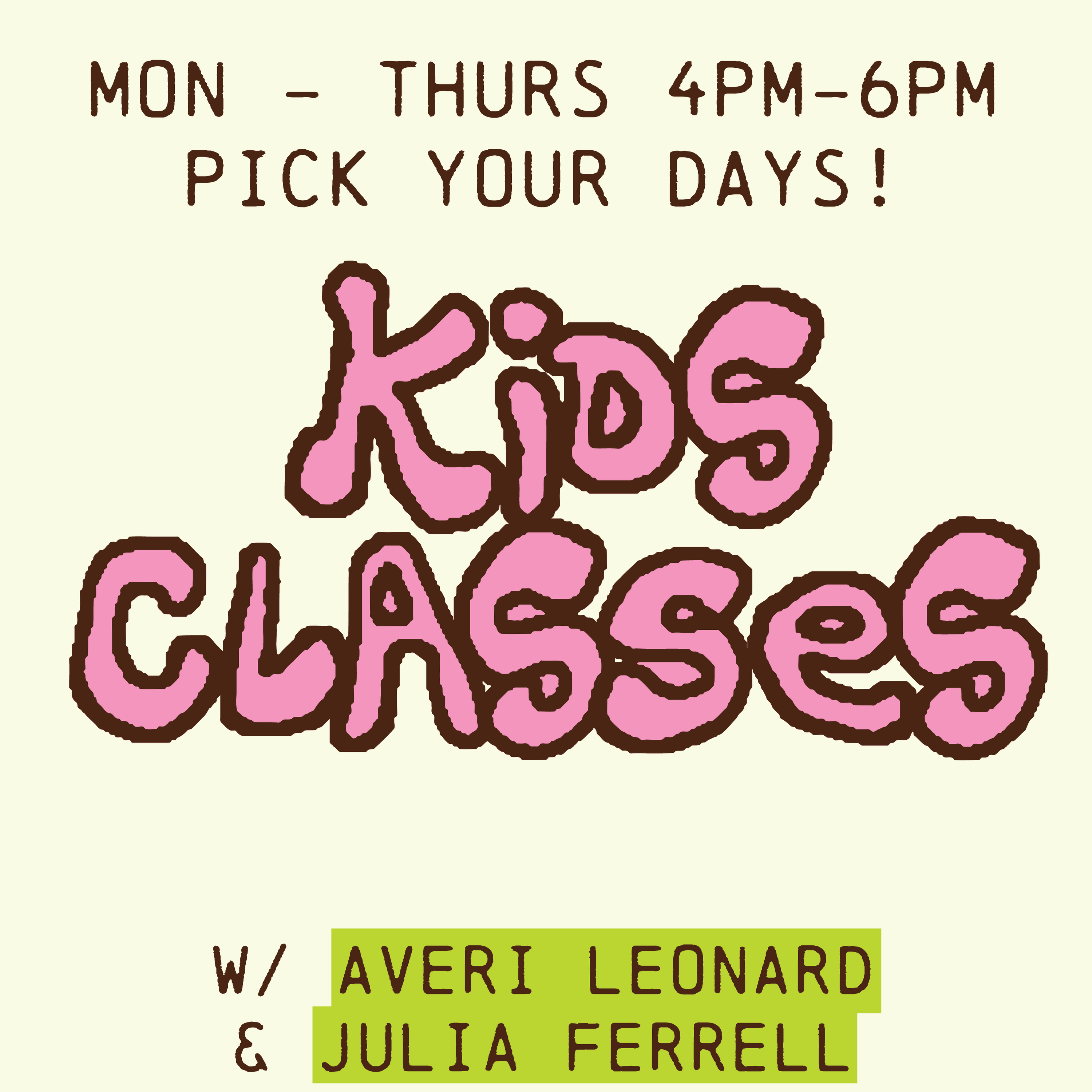 kids class! september
