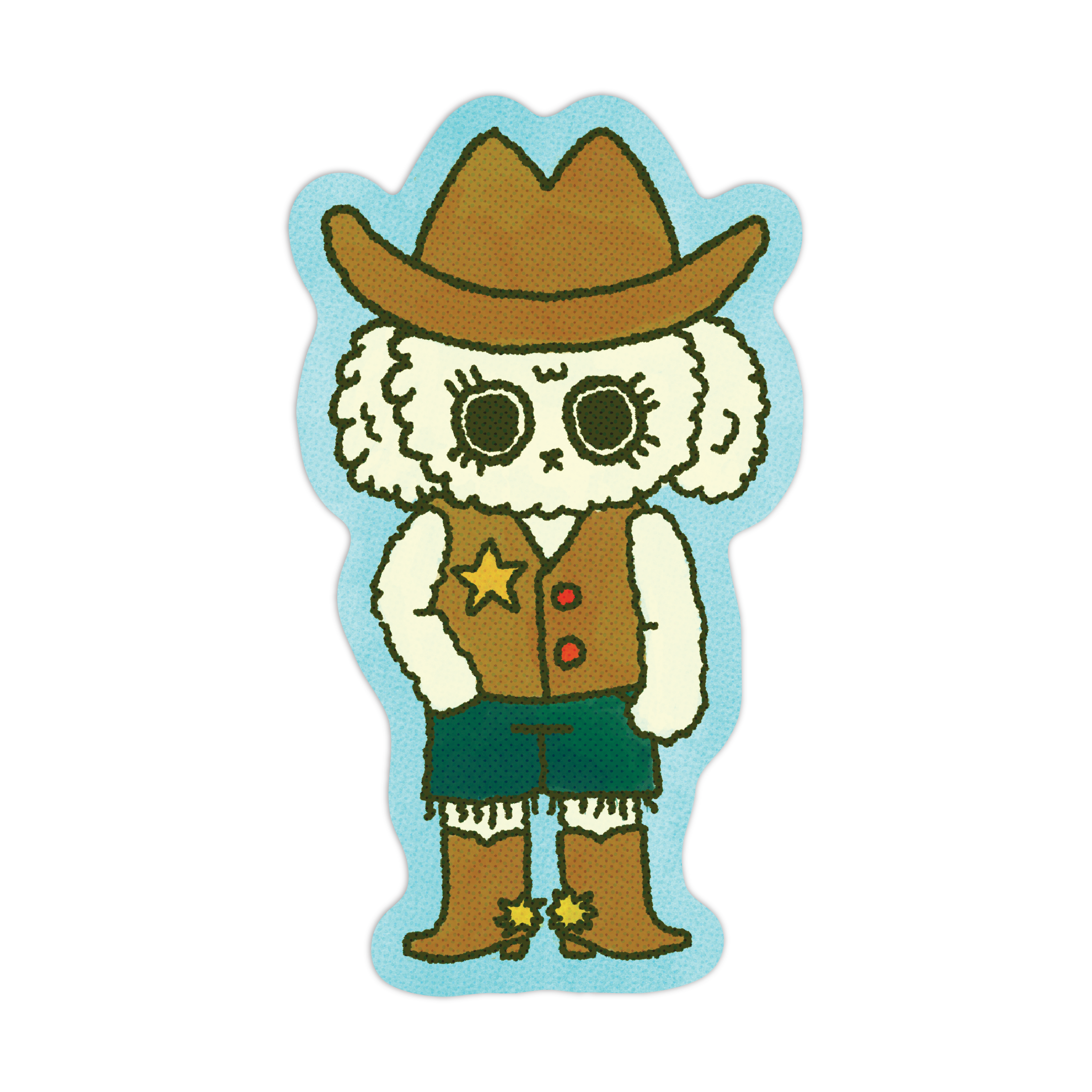 cowboy puppy! sticker