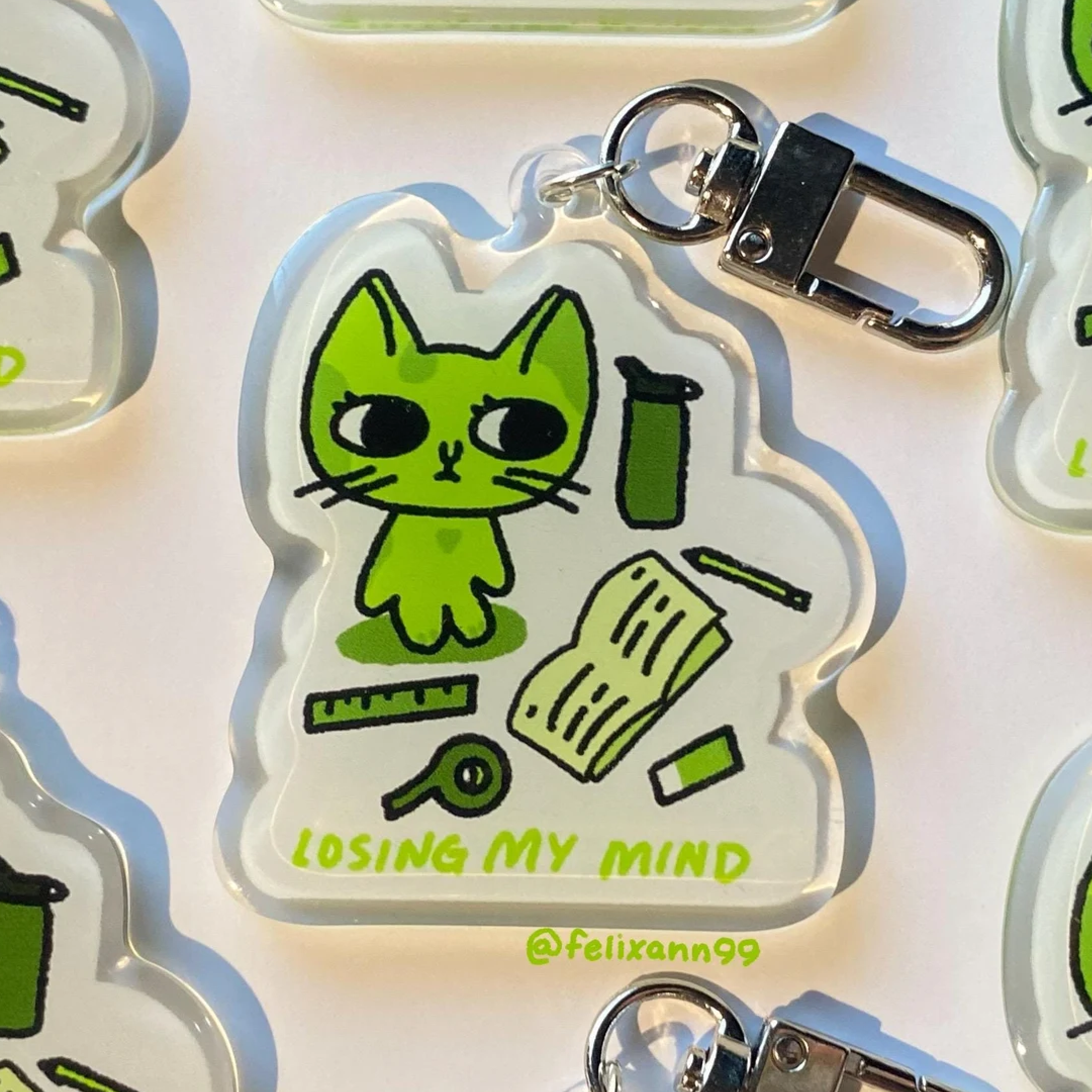 School Cat keychain