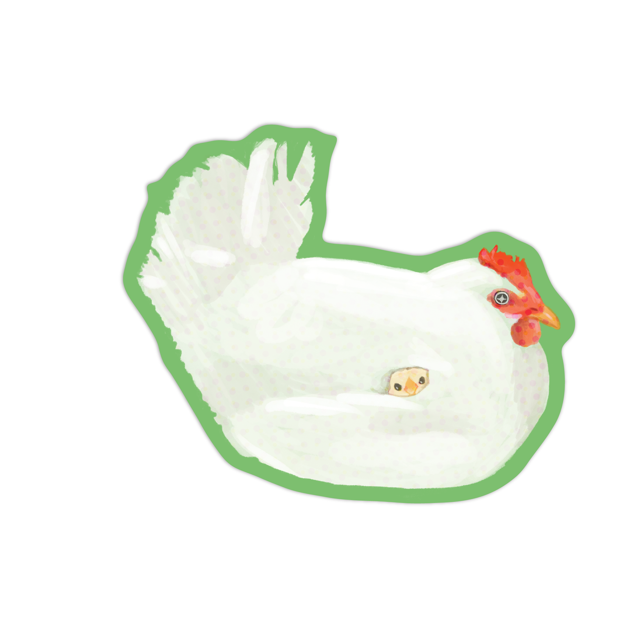 chicken mom! sticker