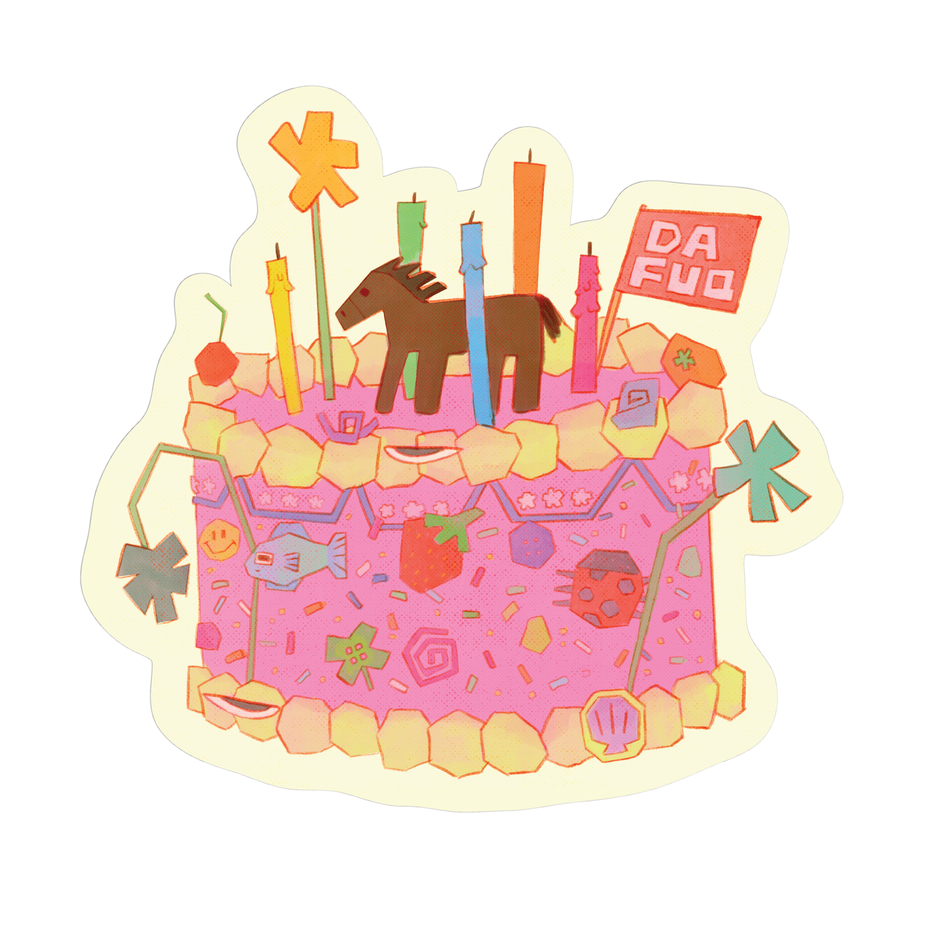 Da Fuq Horse Cake! Sticker
