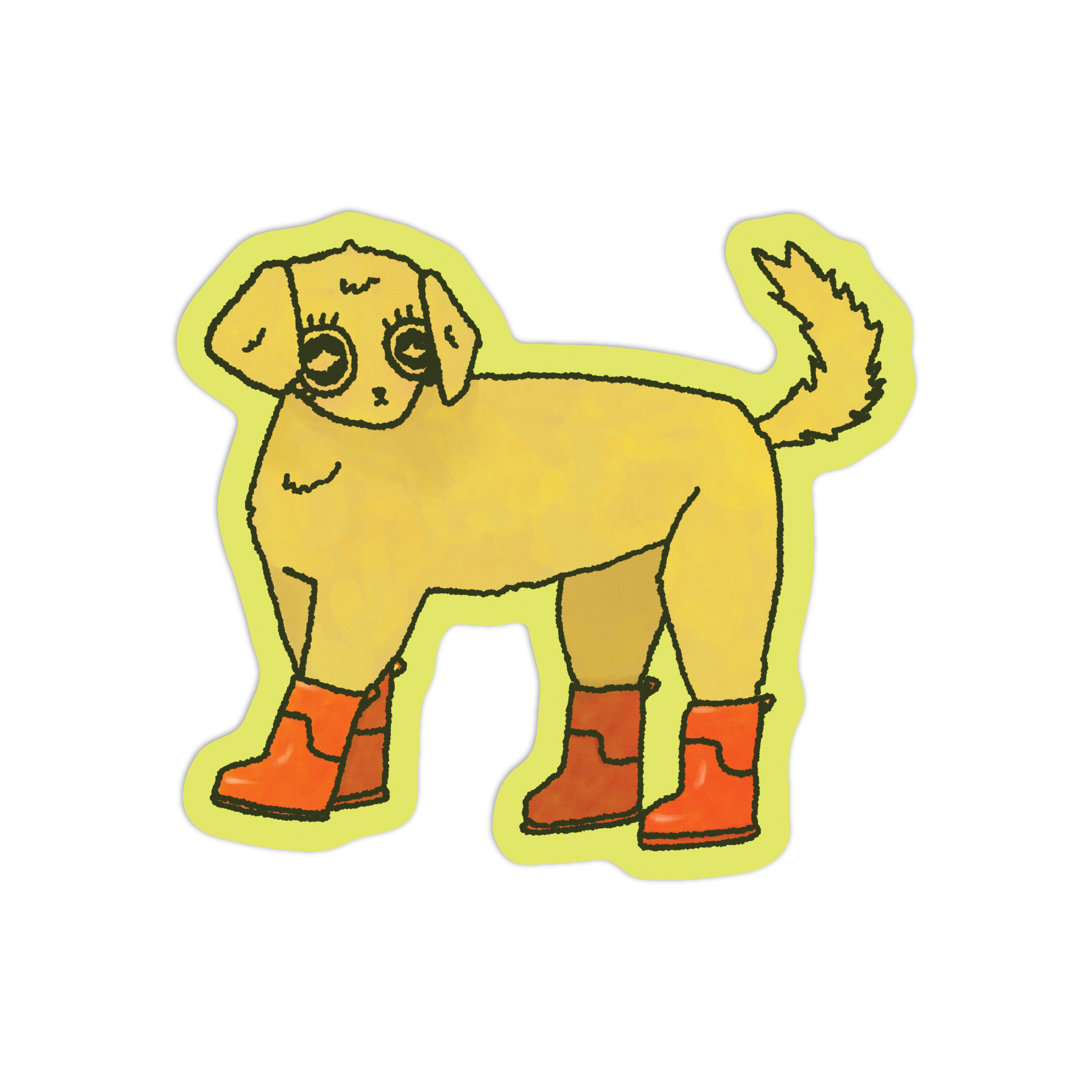puppy boots! sticker