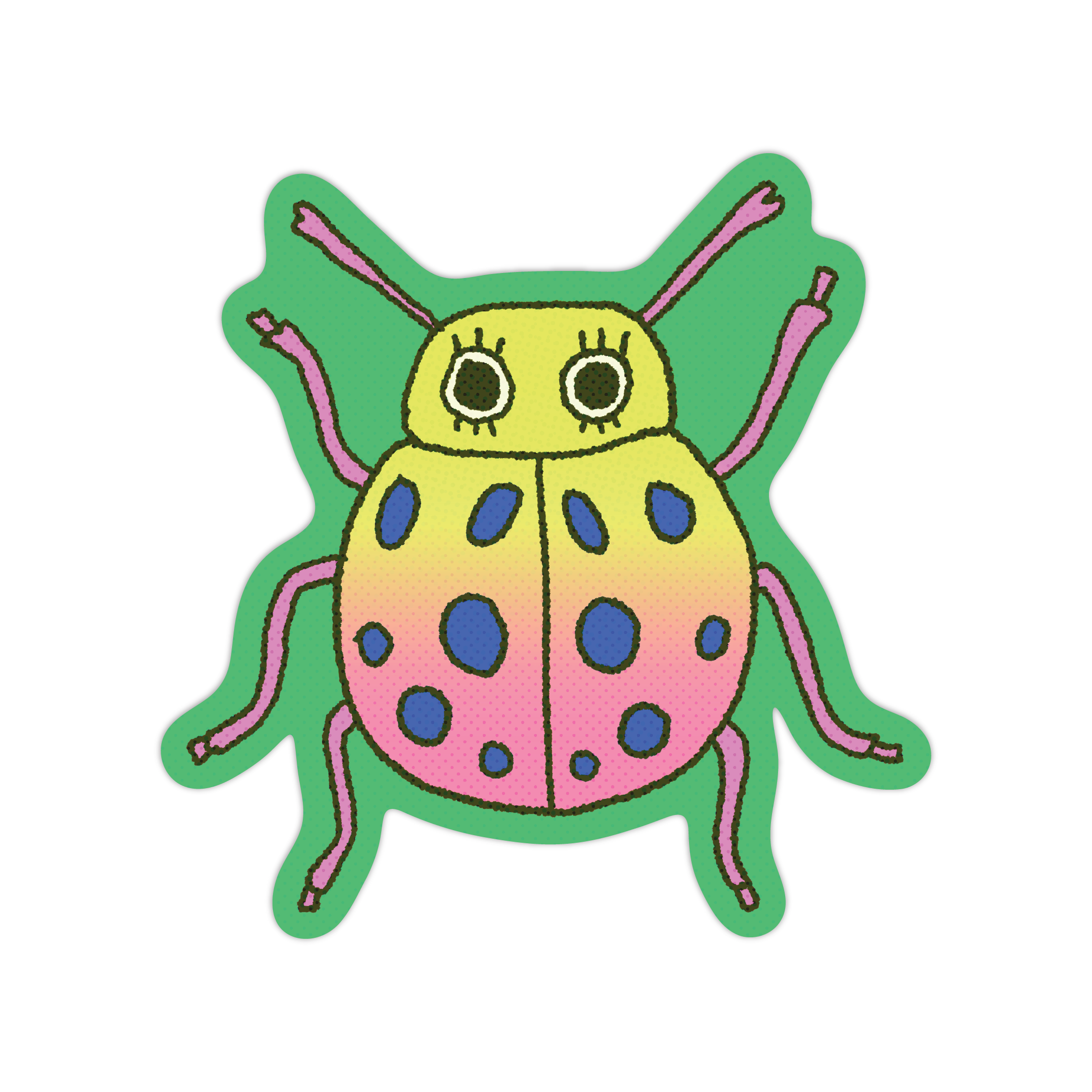 funky beetle! sticker