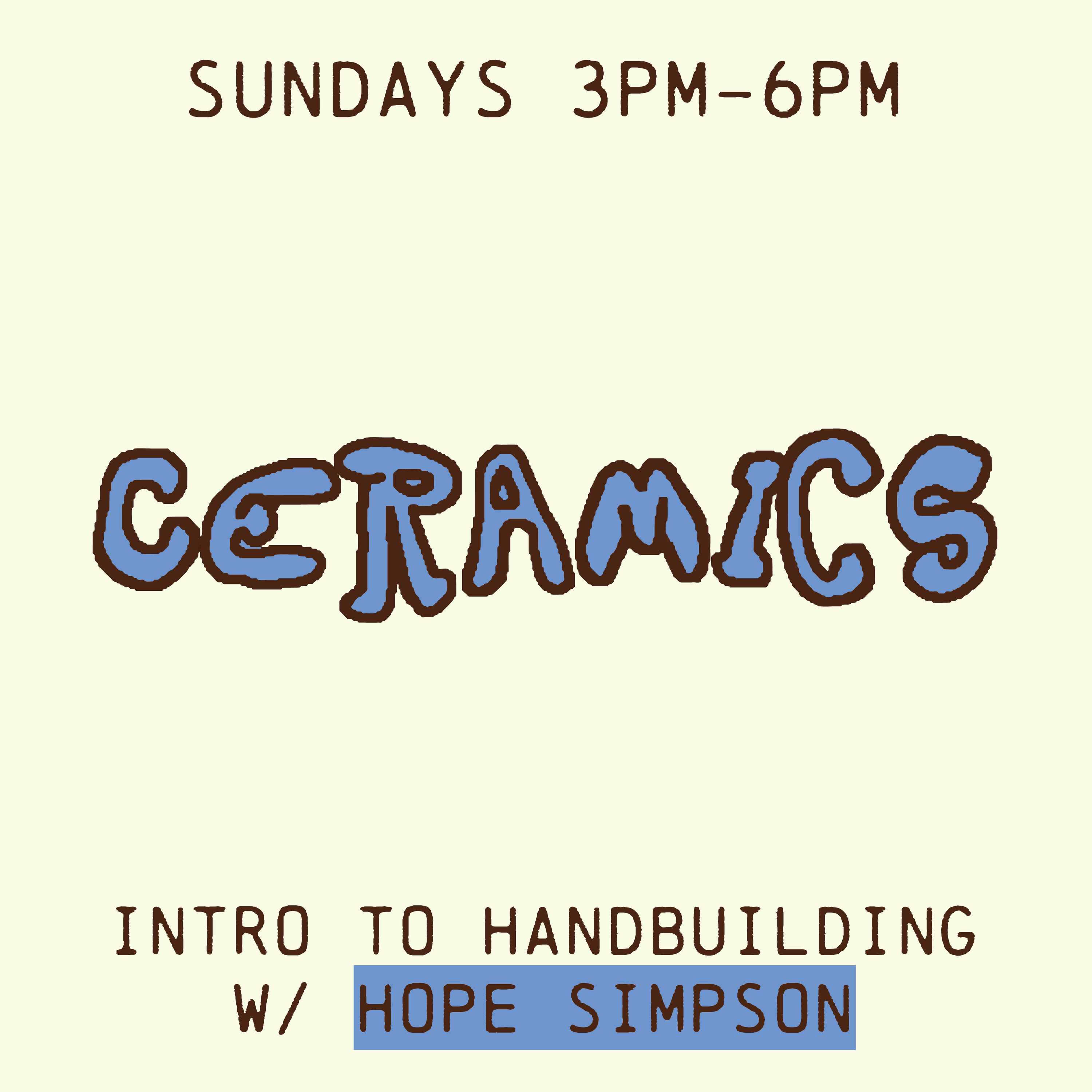 Ceramics 1.2! september