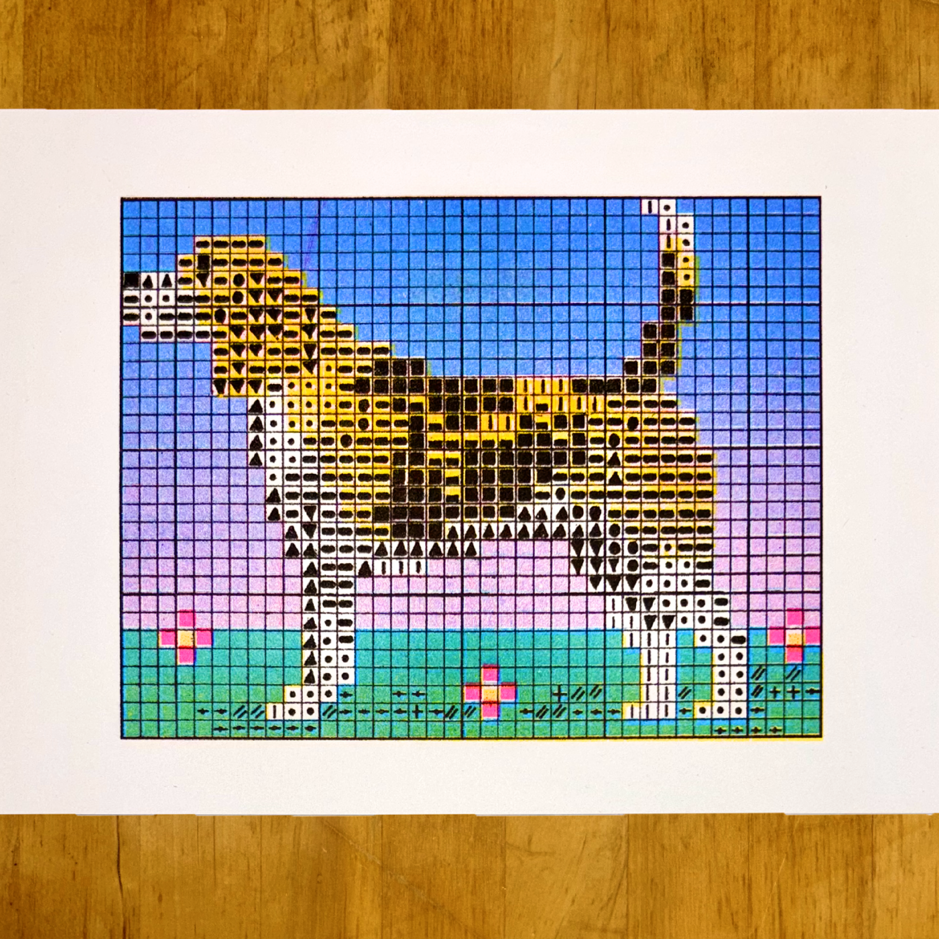 Cross Stitch Beagle Print