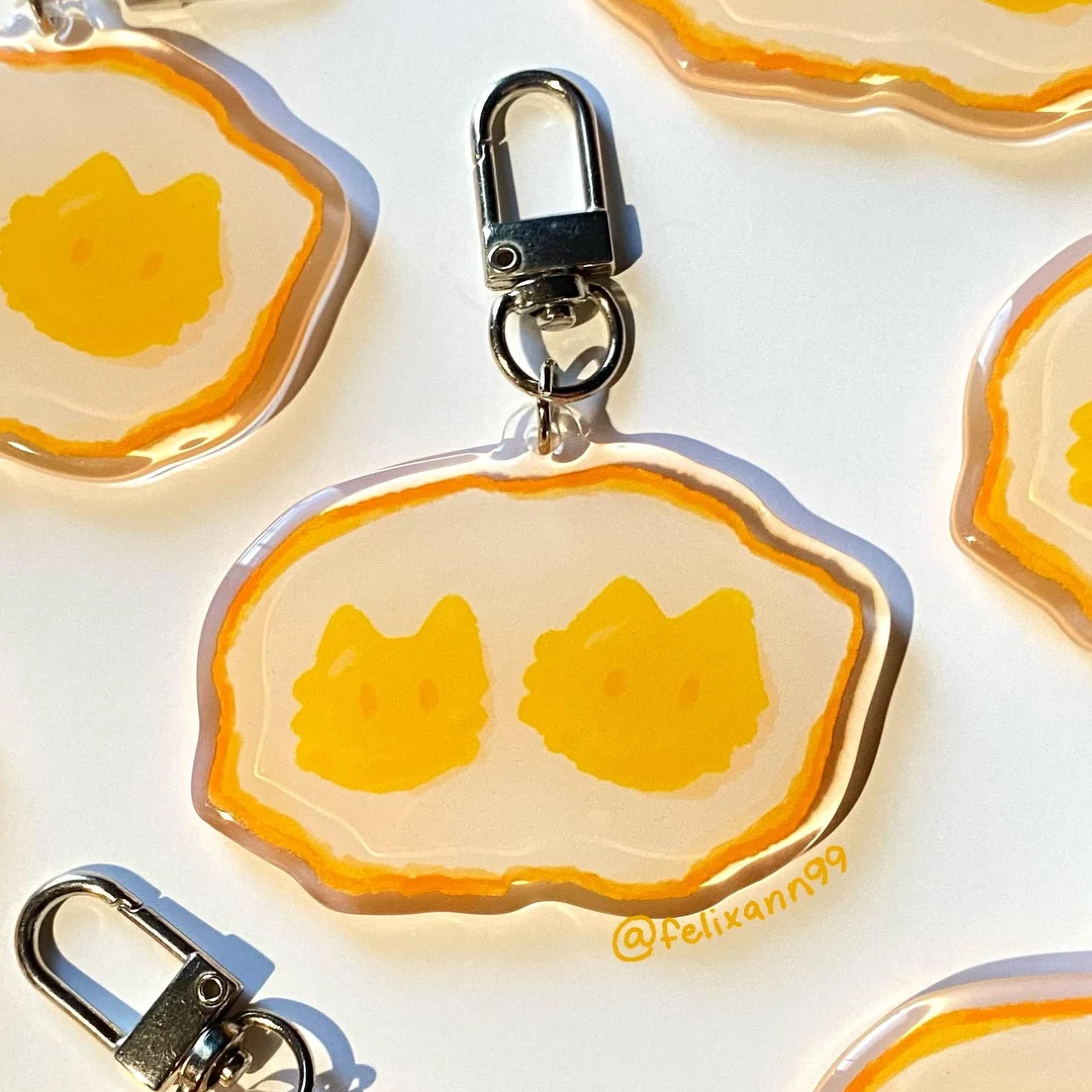 Cat Yolks Keychain