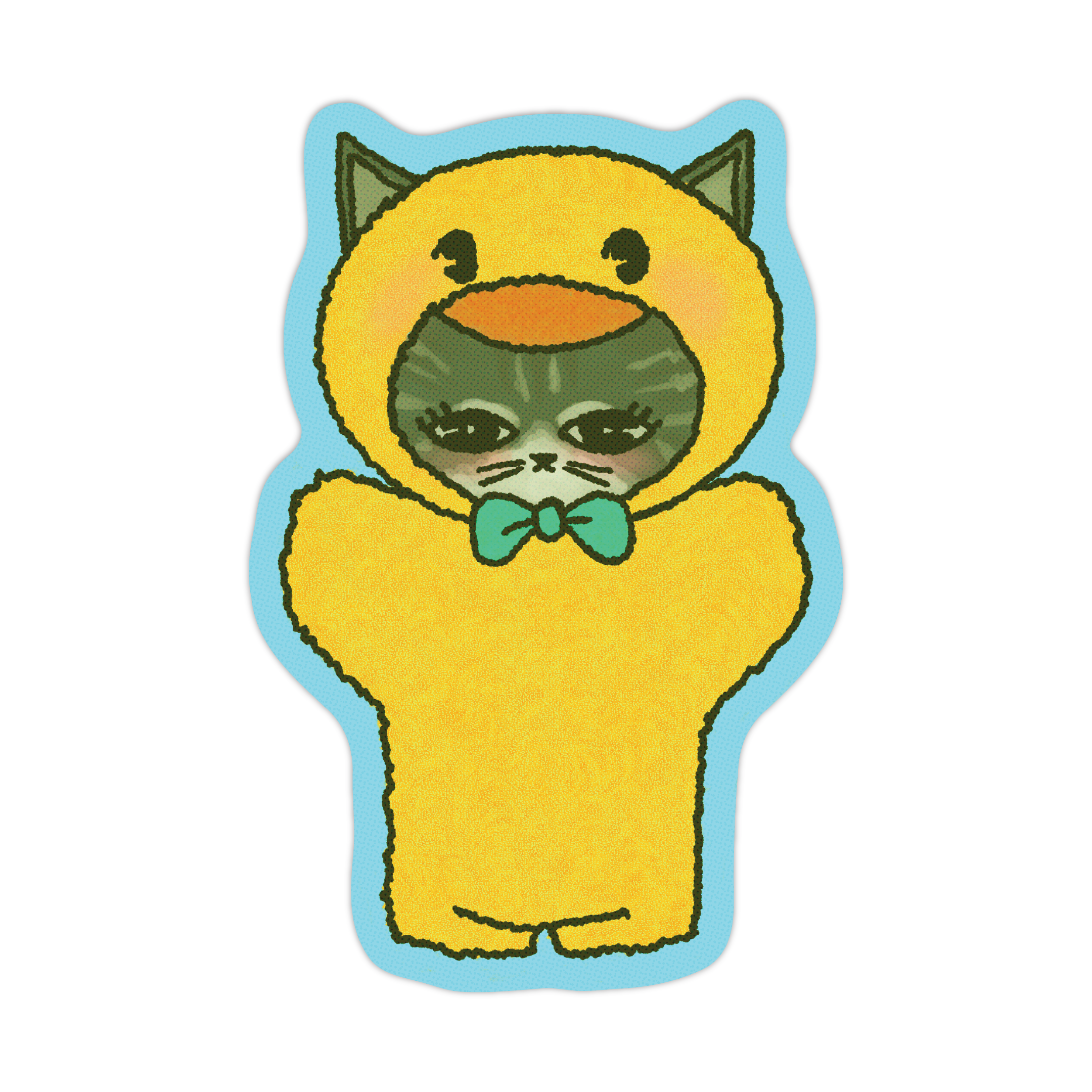 duck cat! sticker