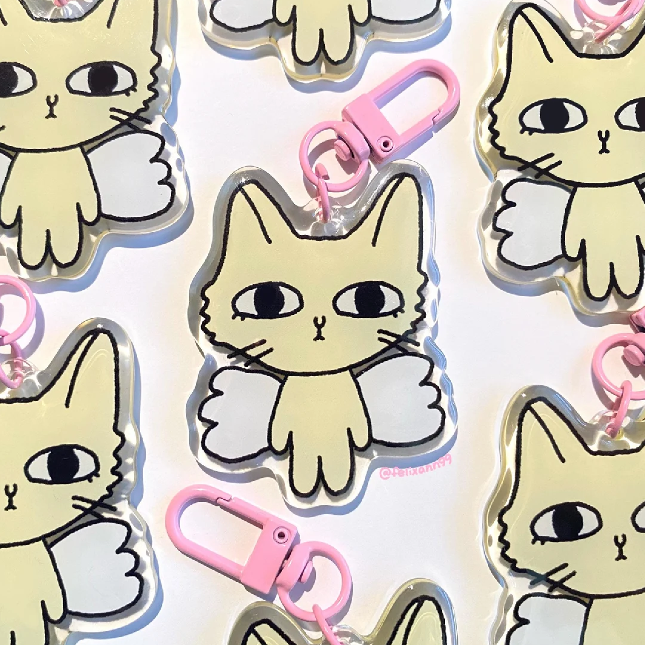Angel Cat Keychain