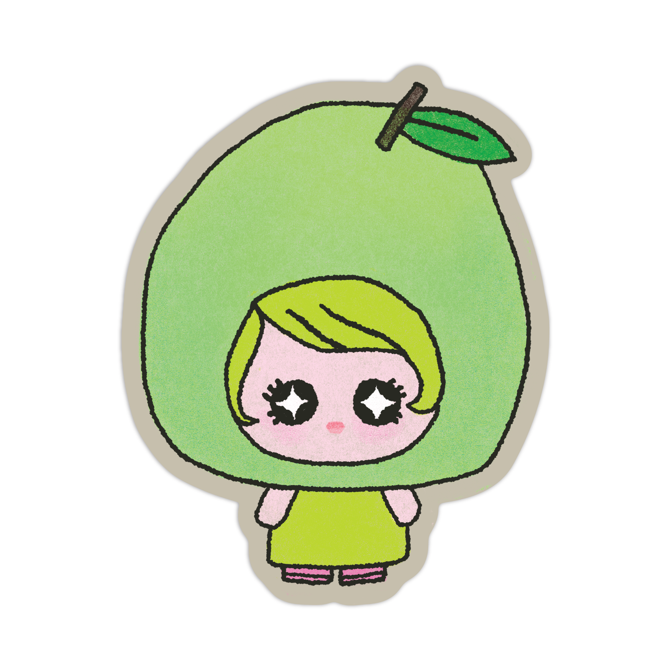 pear girl! sticker
