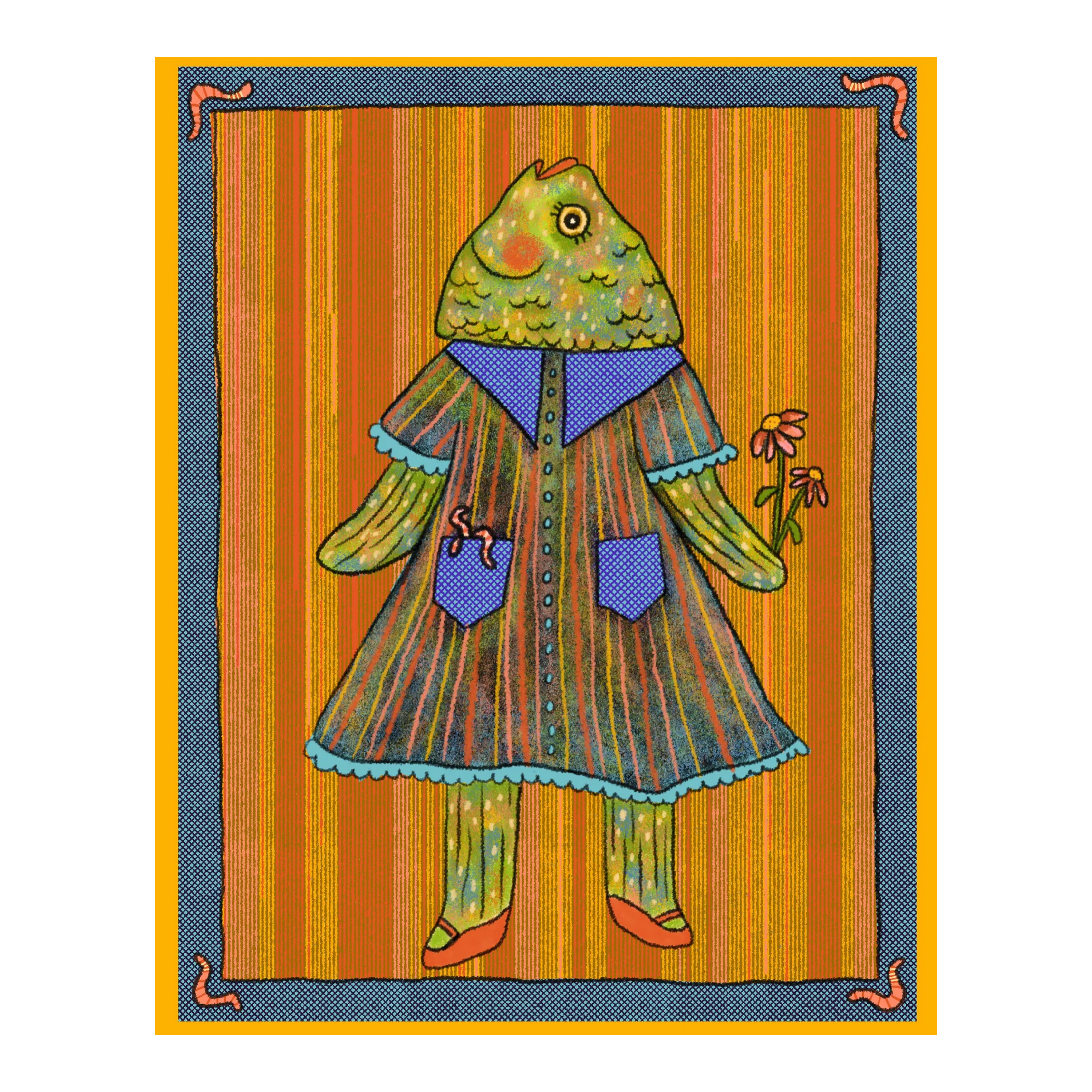 Gussied Up Fish Print