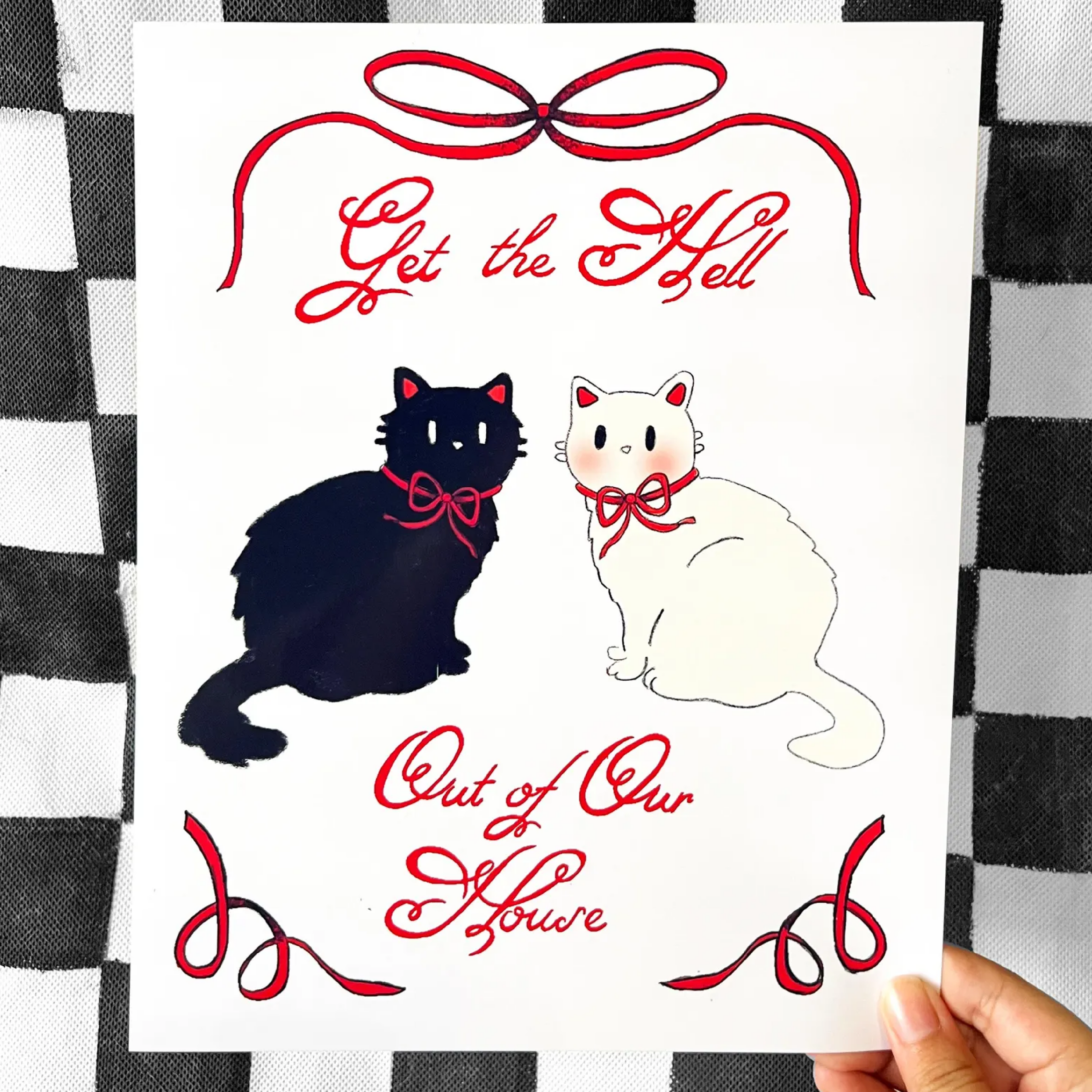 Get out of our house! Print