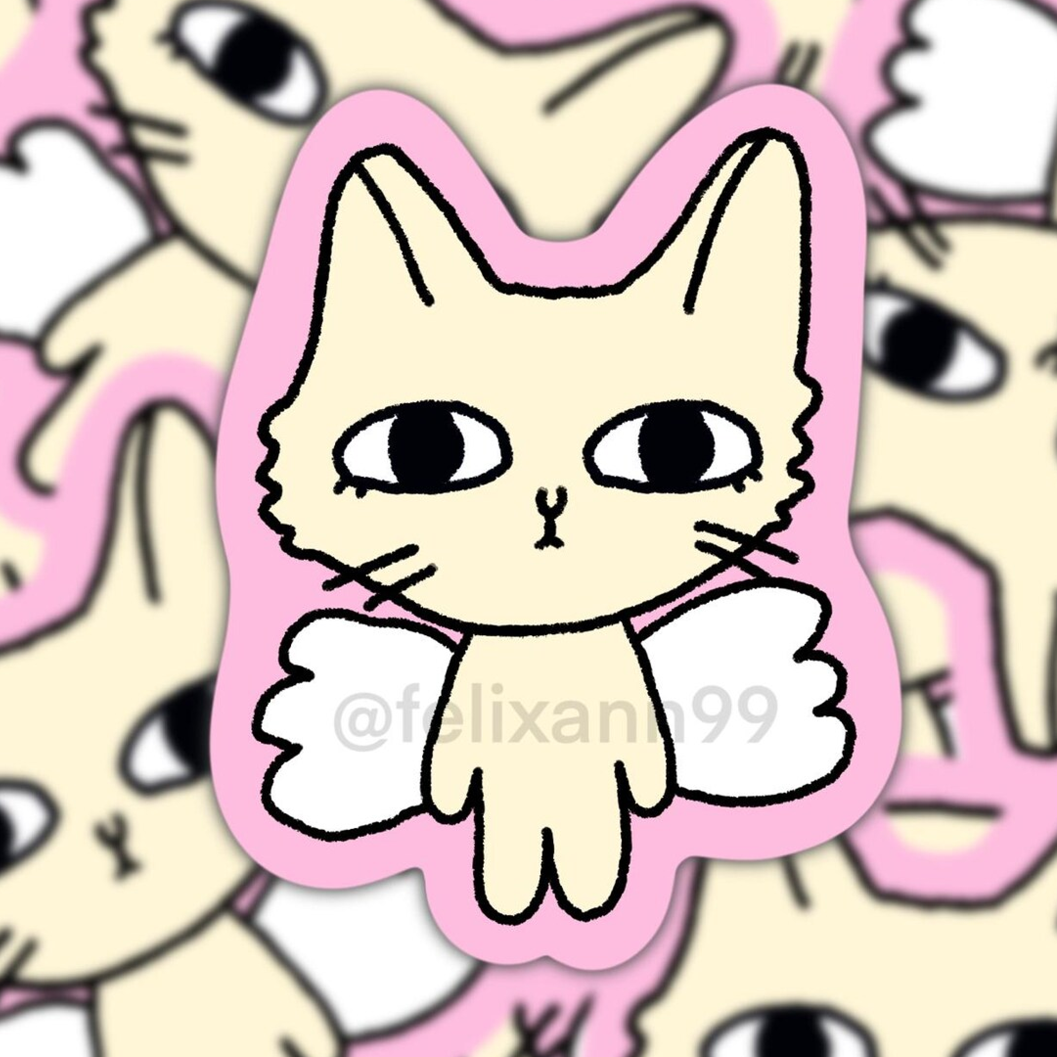 Angel Cat Sticker