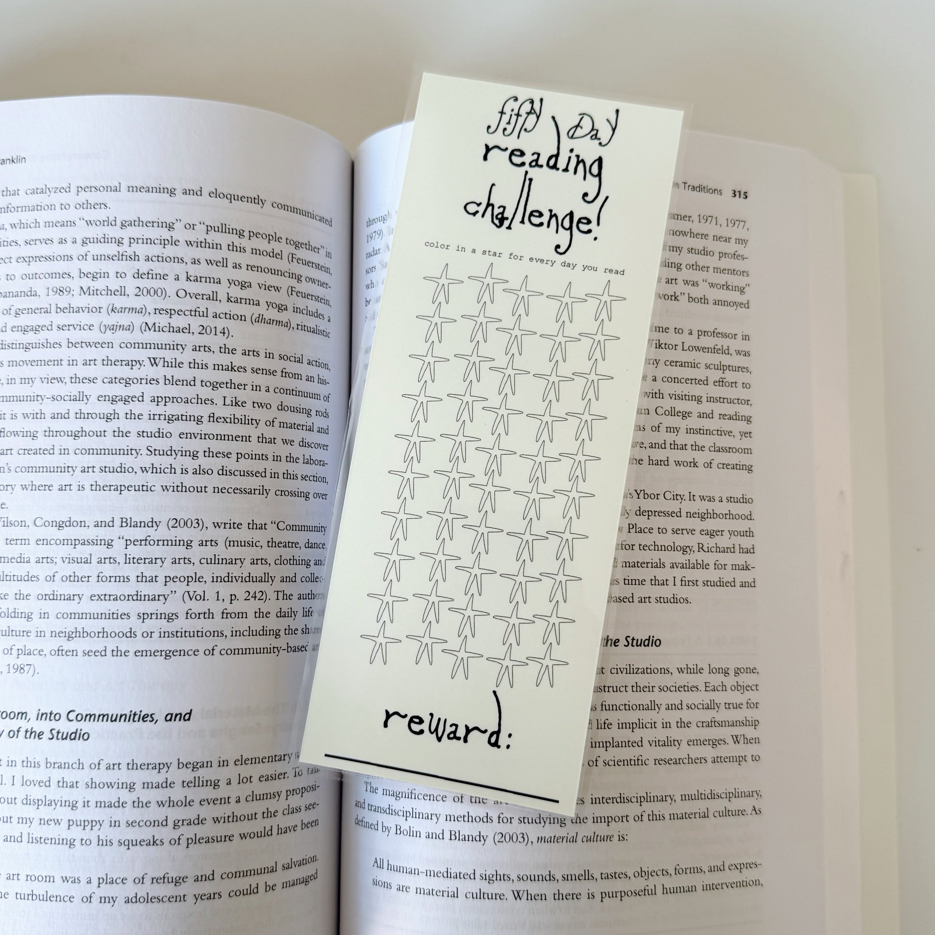reading challenge! bookmark