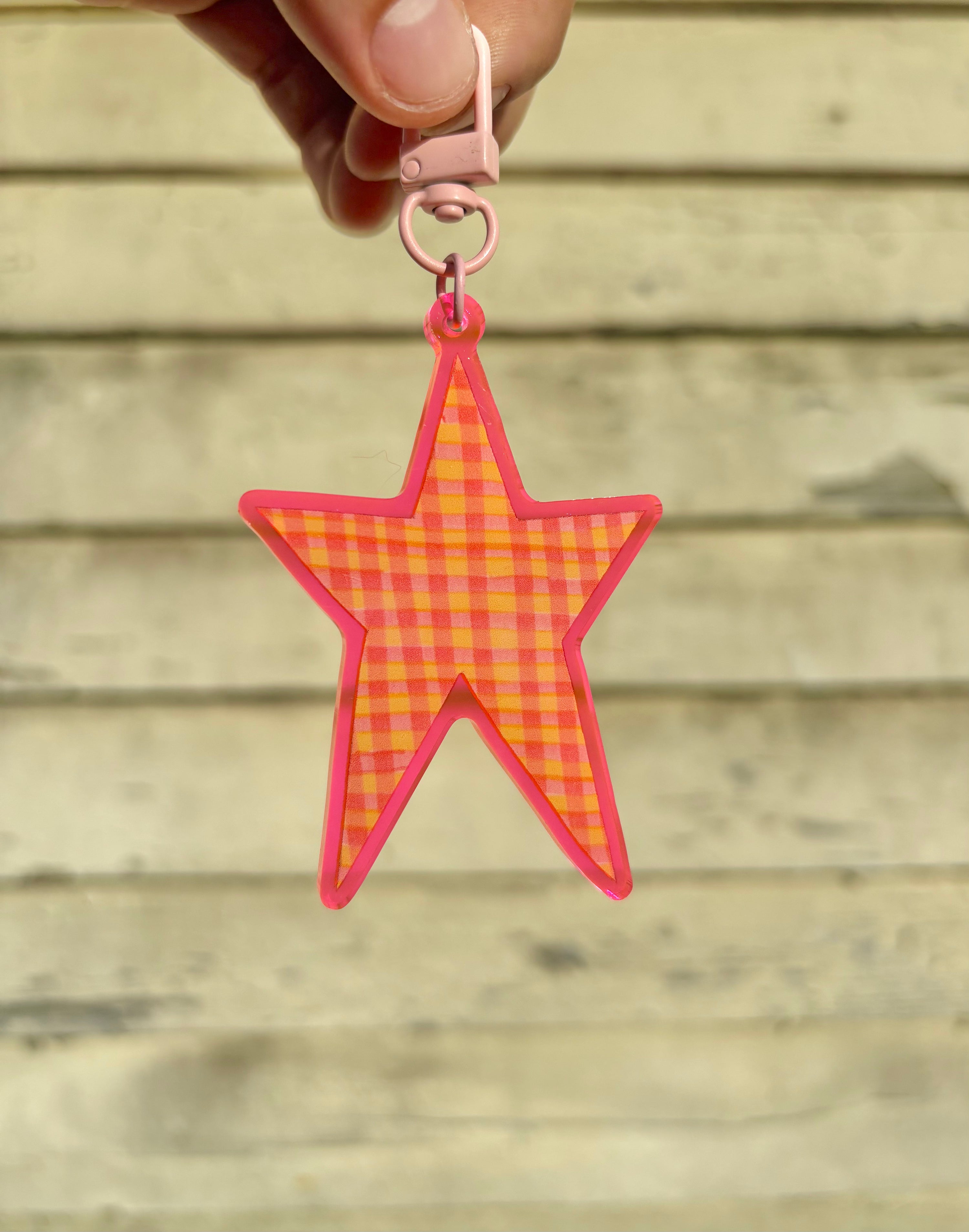 Pink Star keychain