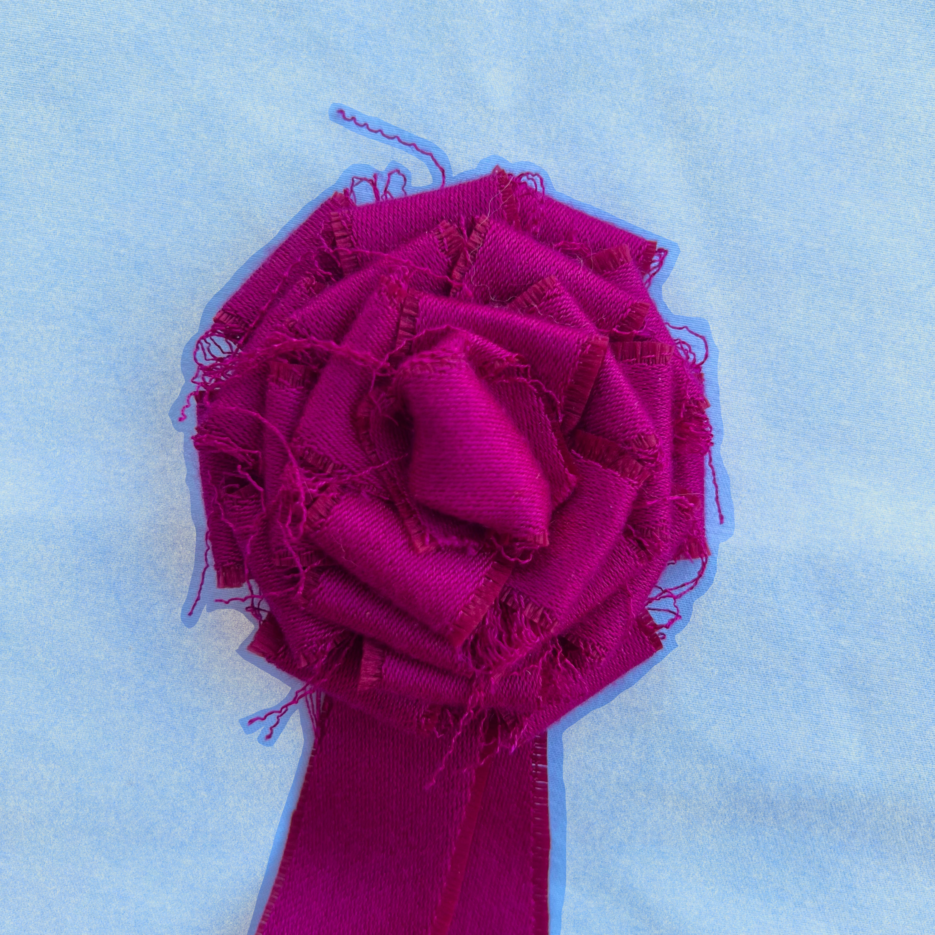 Magenta Rosette Hair Clip