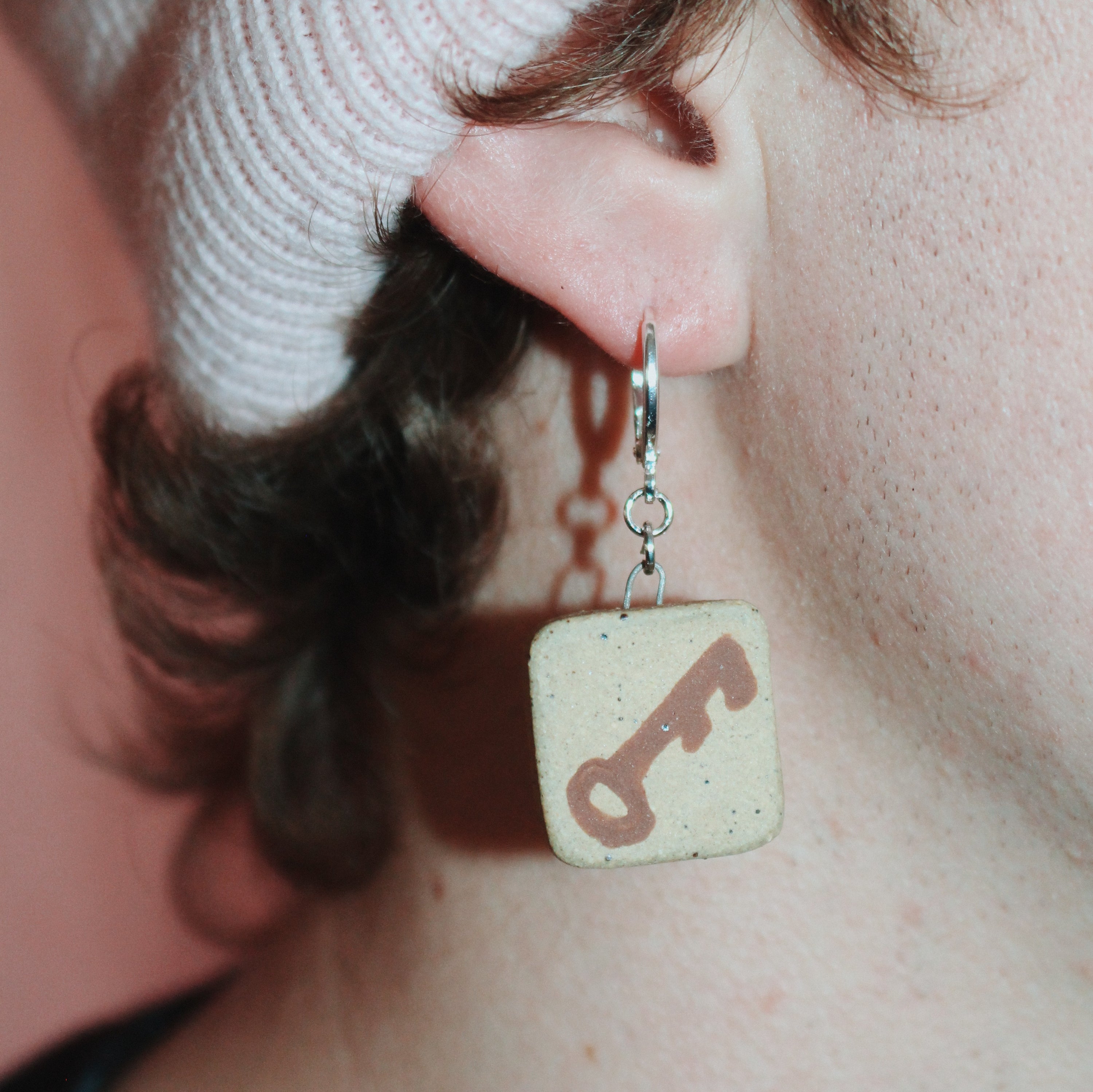 key earrings