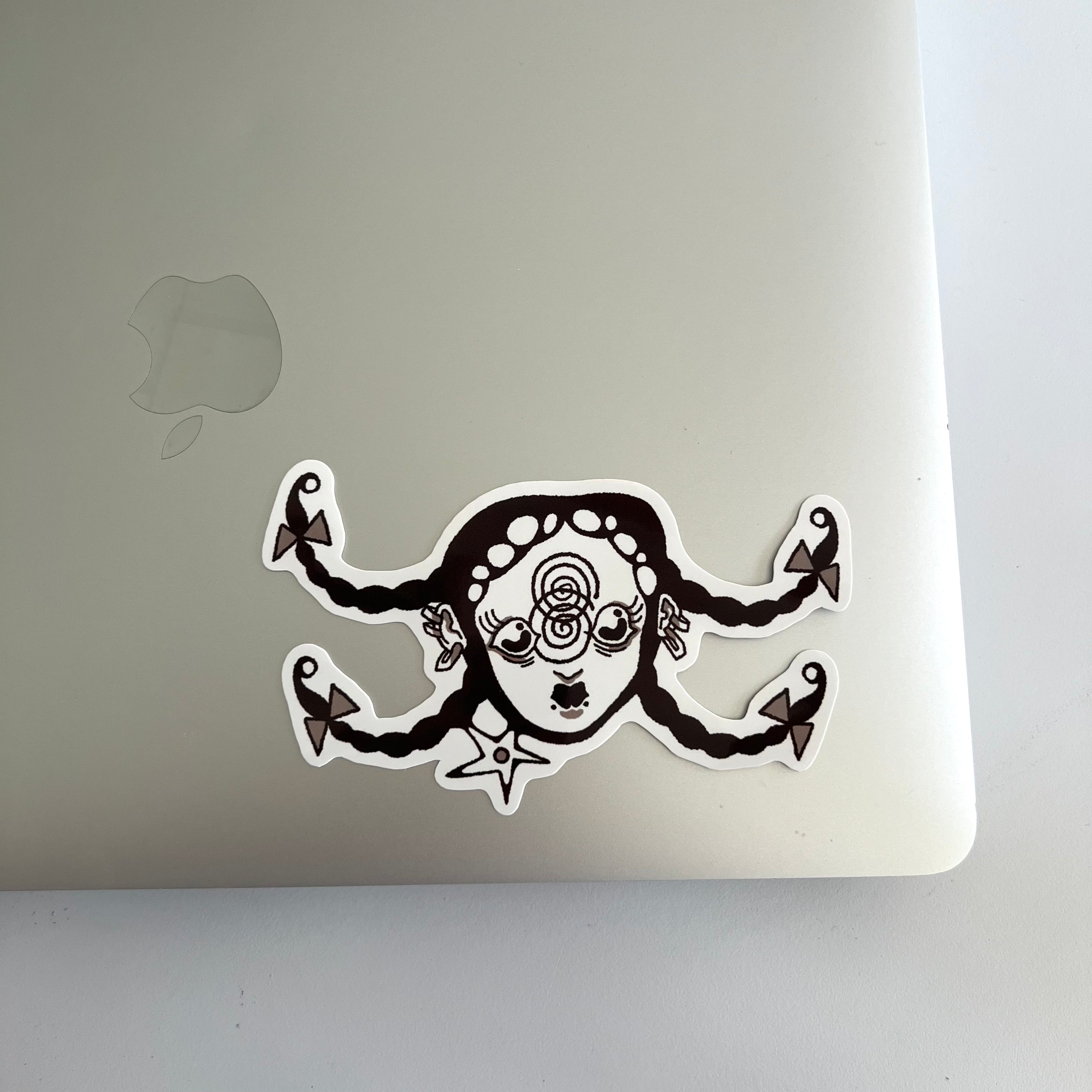 swirly quadtails sticker