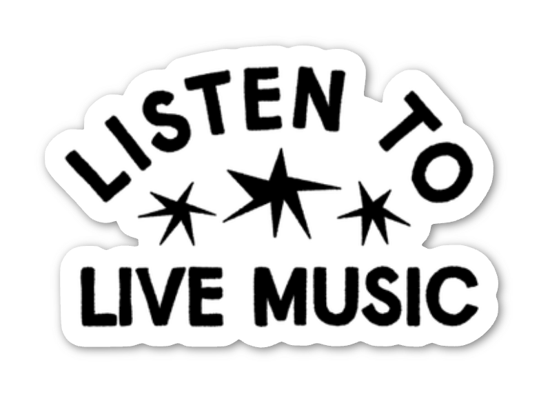Listen To Live Music Sticker