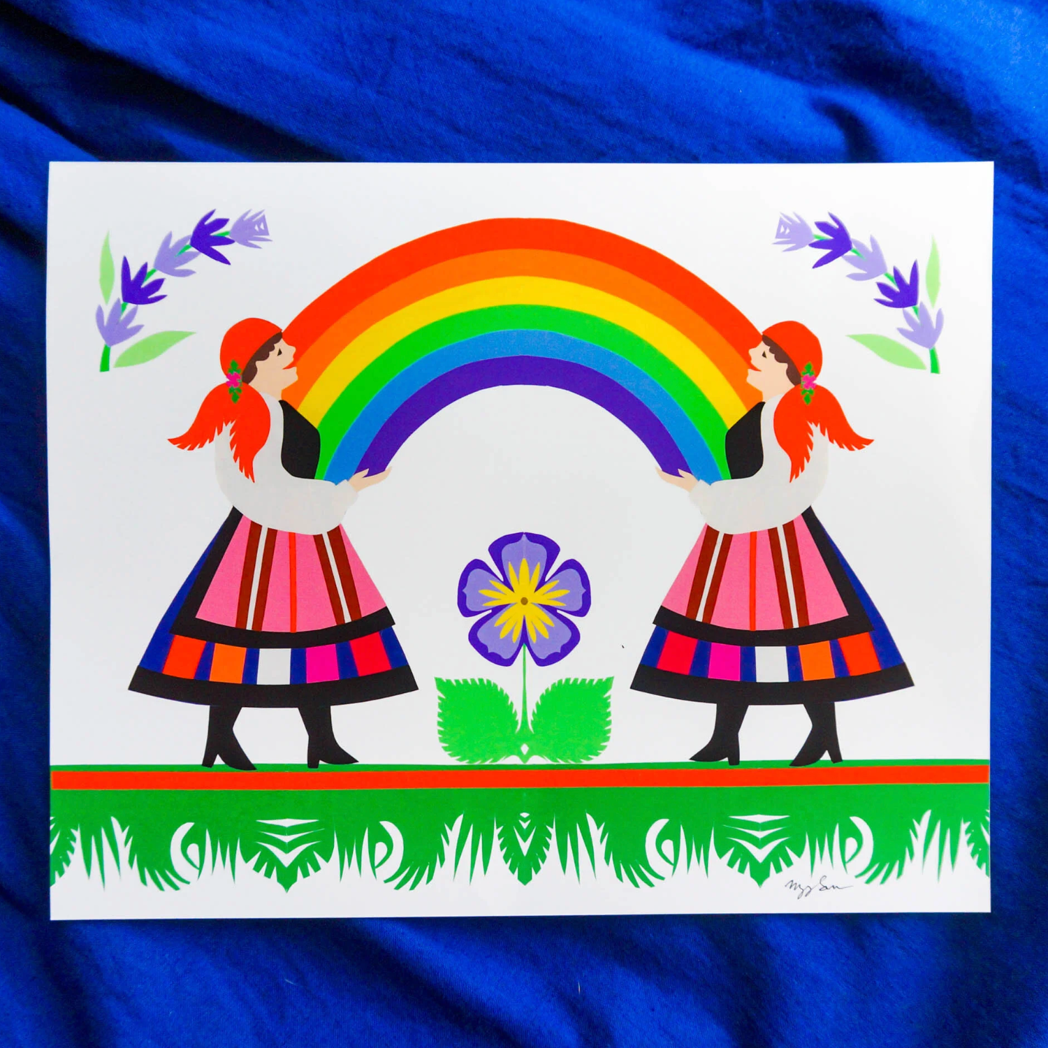 Lesbian Pride Rainbow Print