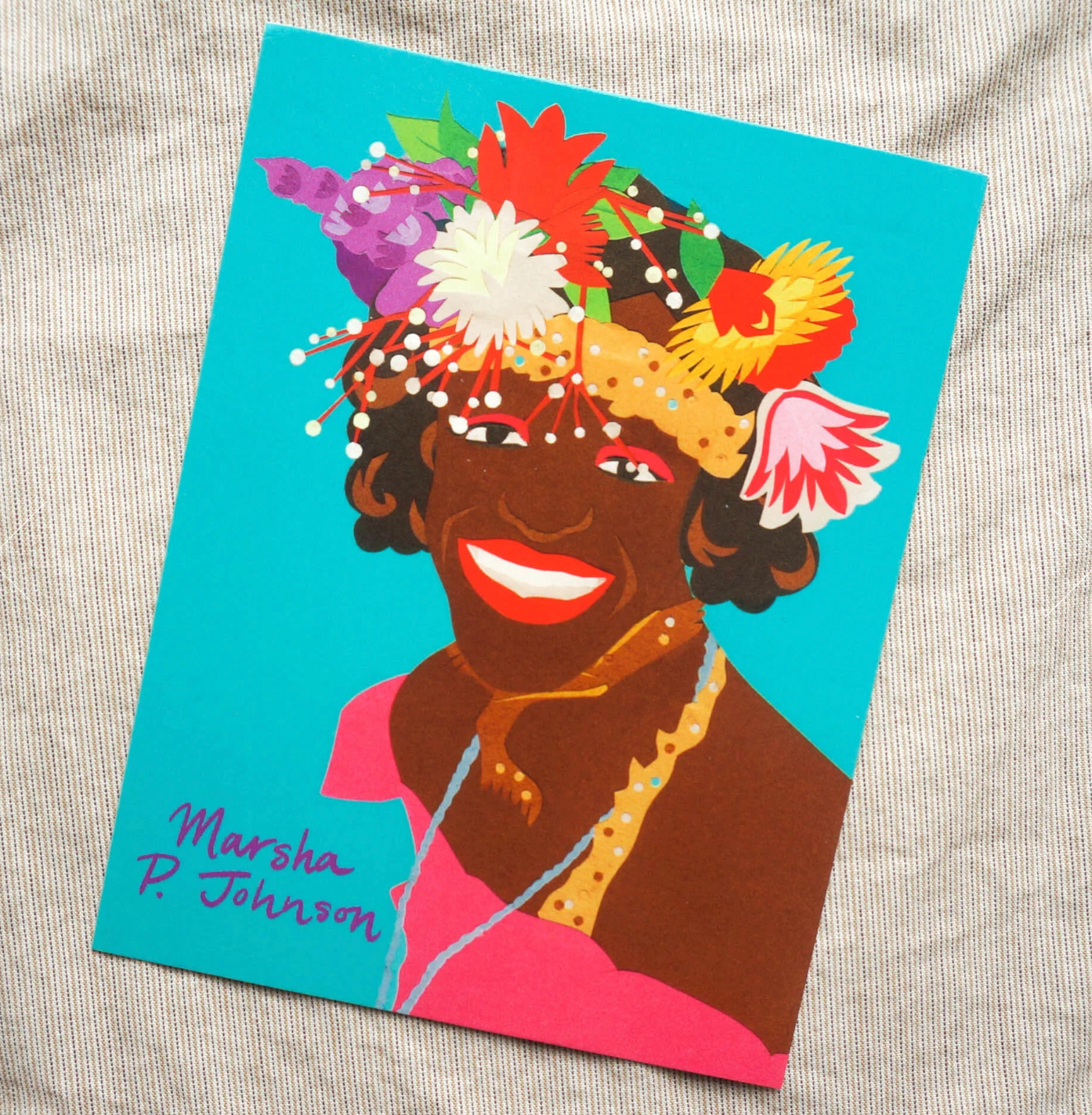 Queer History: Marsha P. Johnson Postcard