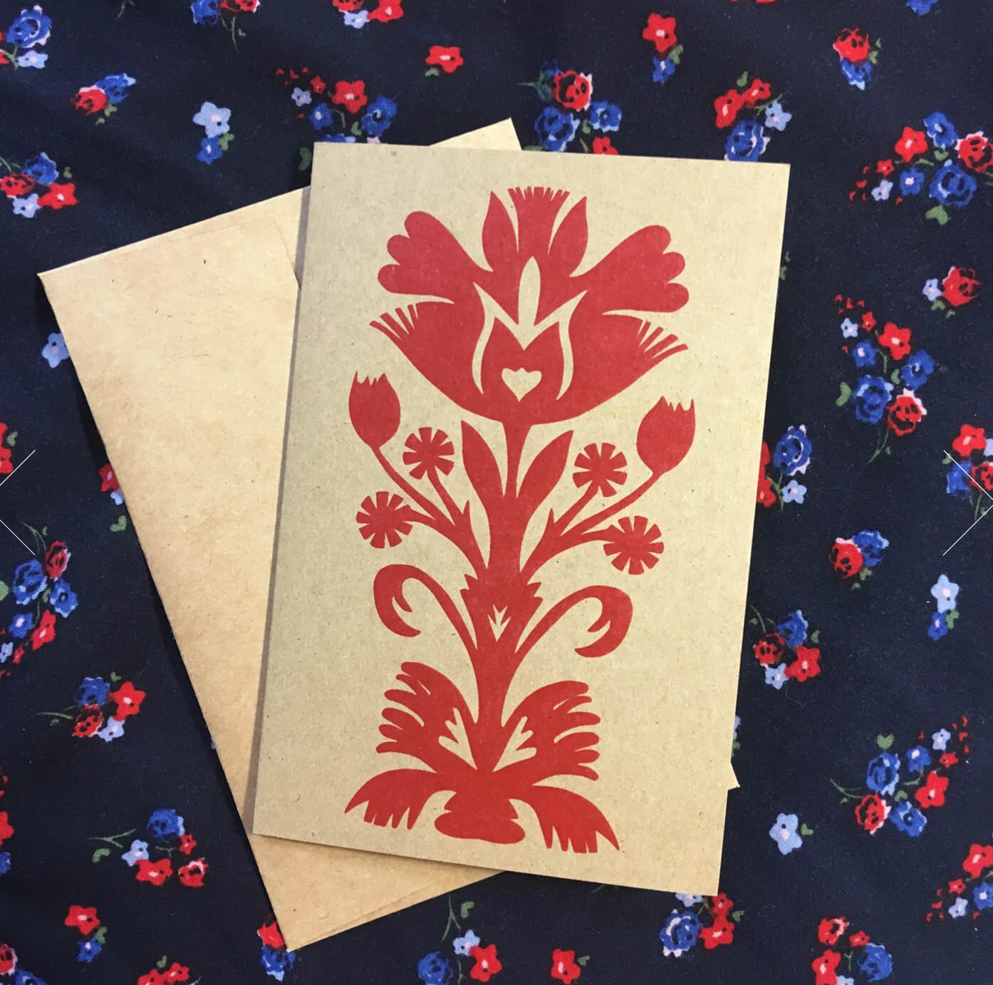 Red Flower Notecard