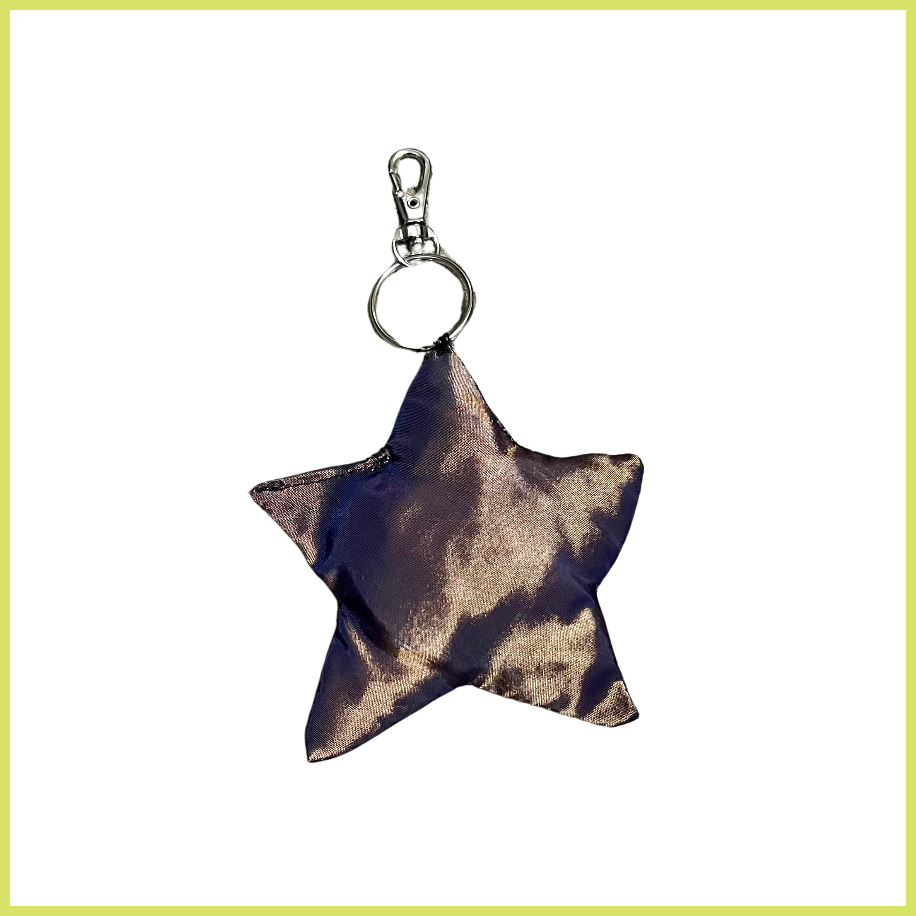 Brown-Blue Holo Star Bag Charm