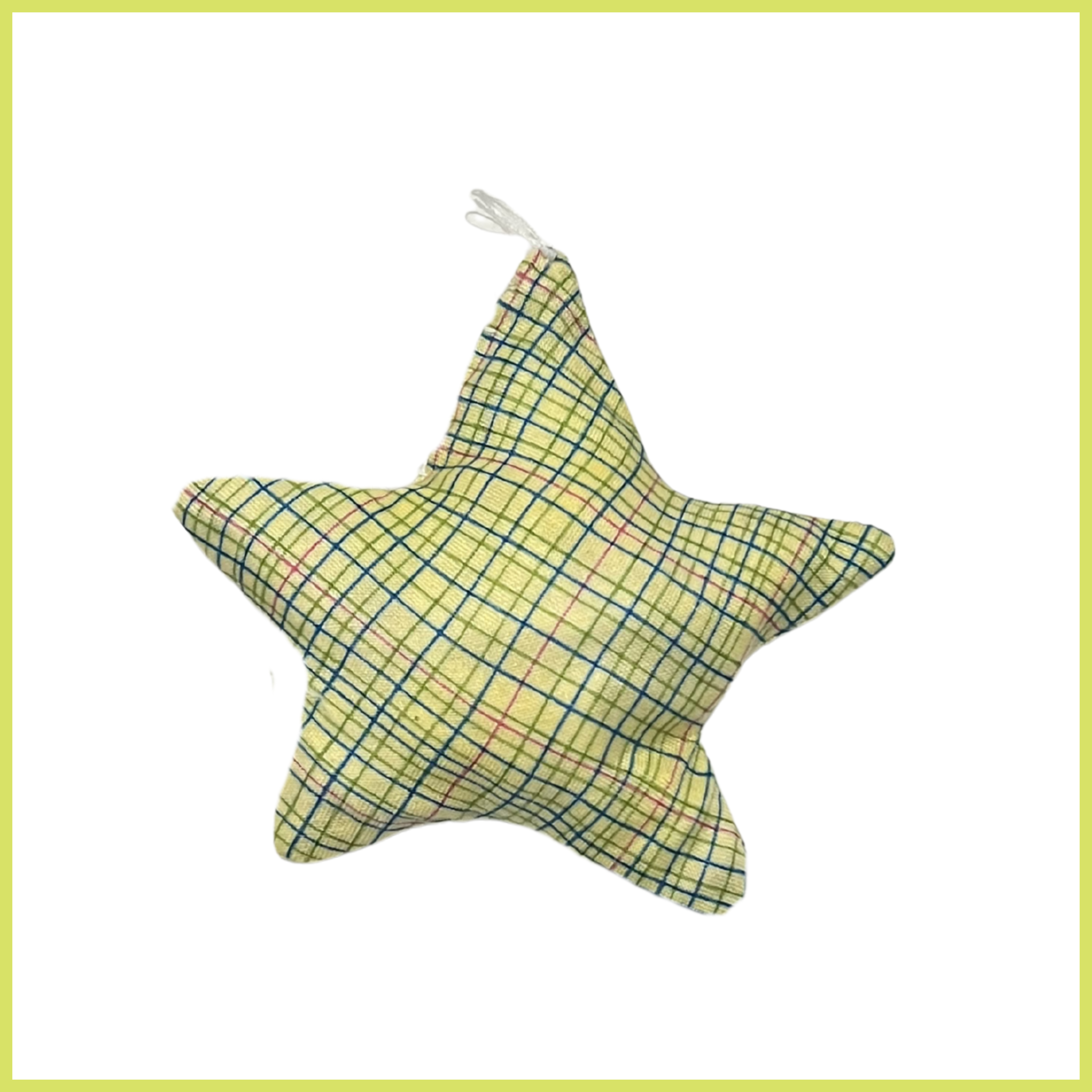 Yellow Plaid Bag Charm