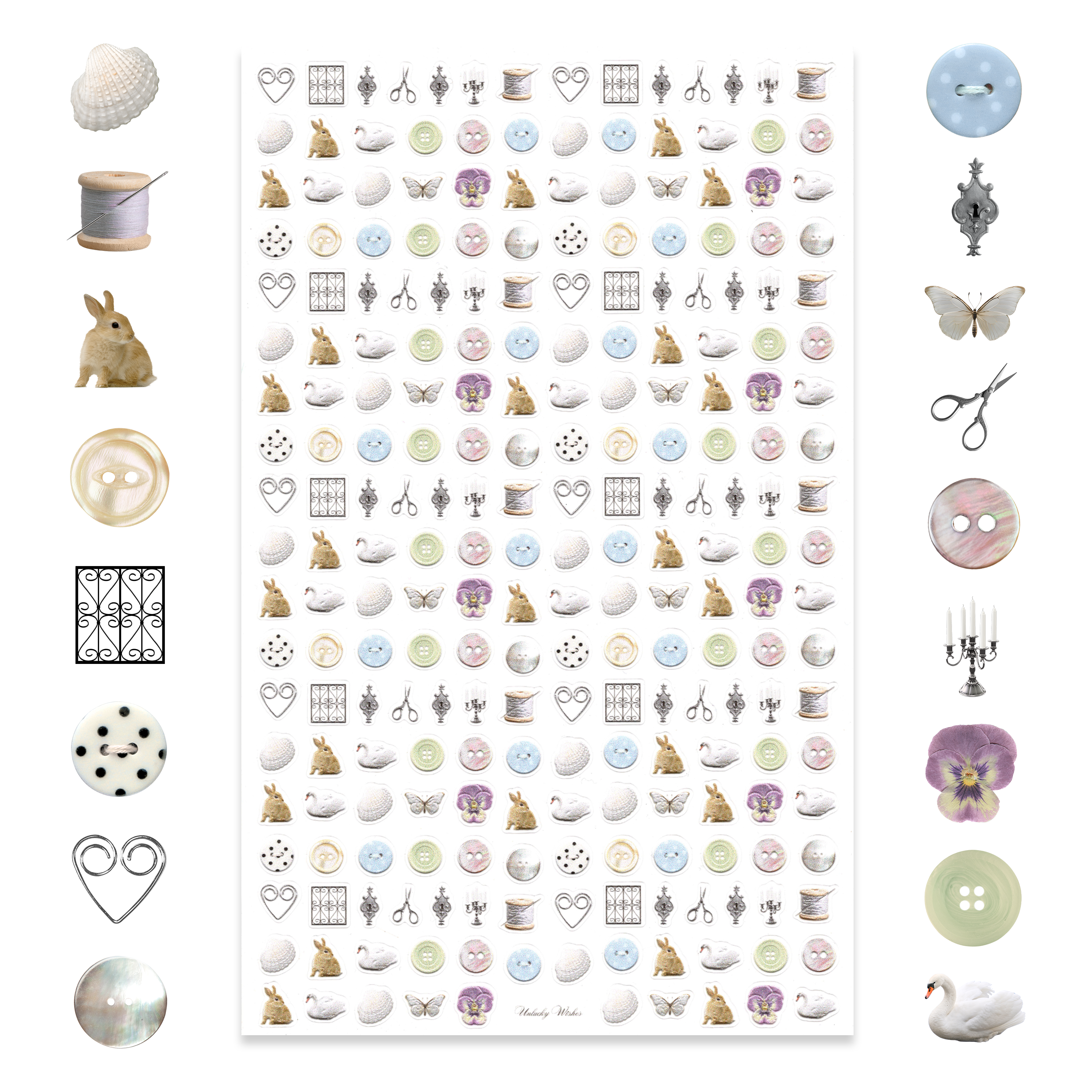 Spring Nail Micro Stickers | 250 Stickers, 17 Designs