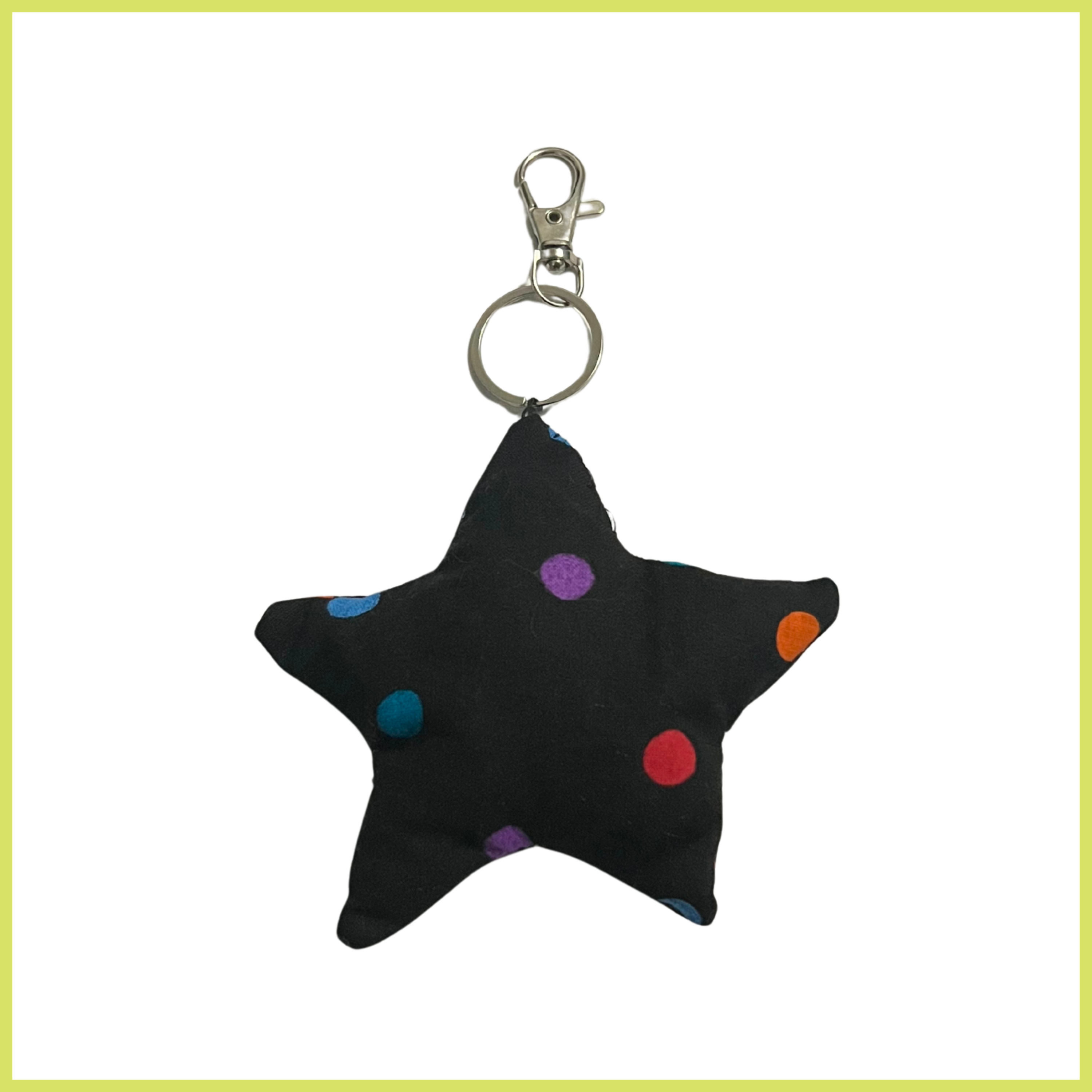 Dark Confetti Star Bag Charm