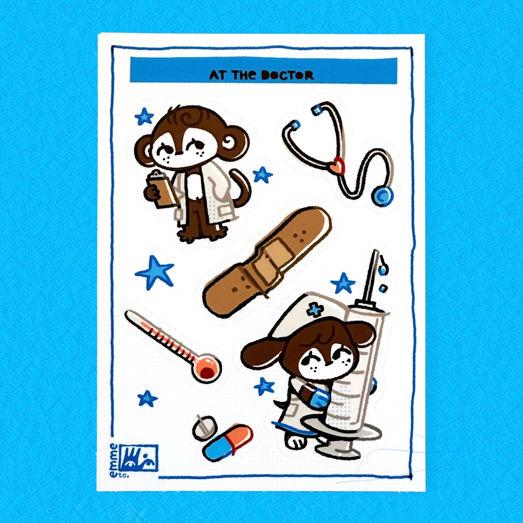 at the doctor Sticker Sheet