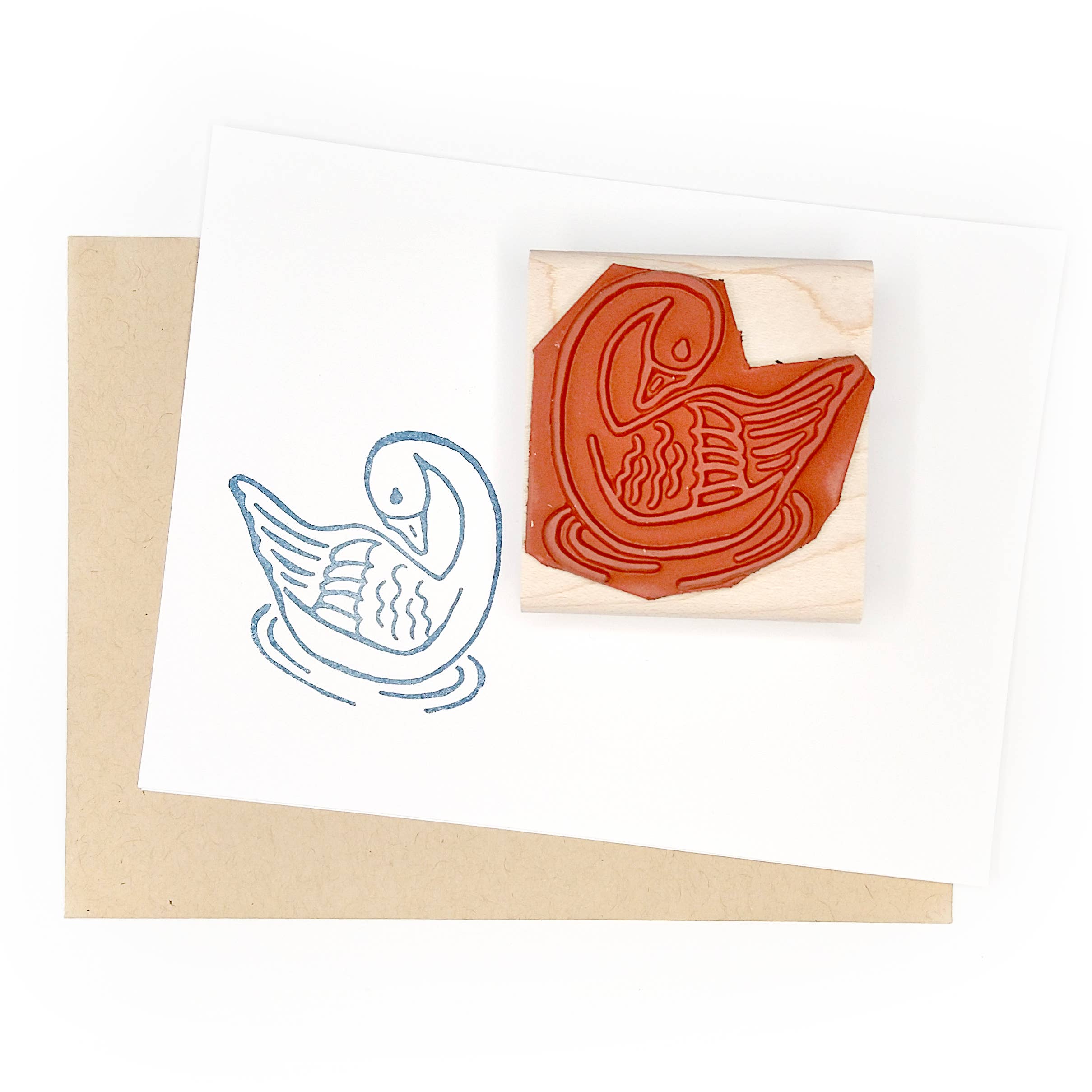 Swan Rubber Stamp