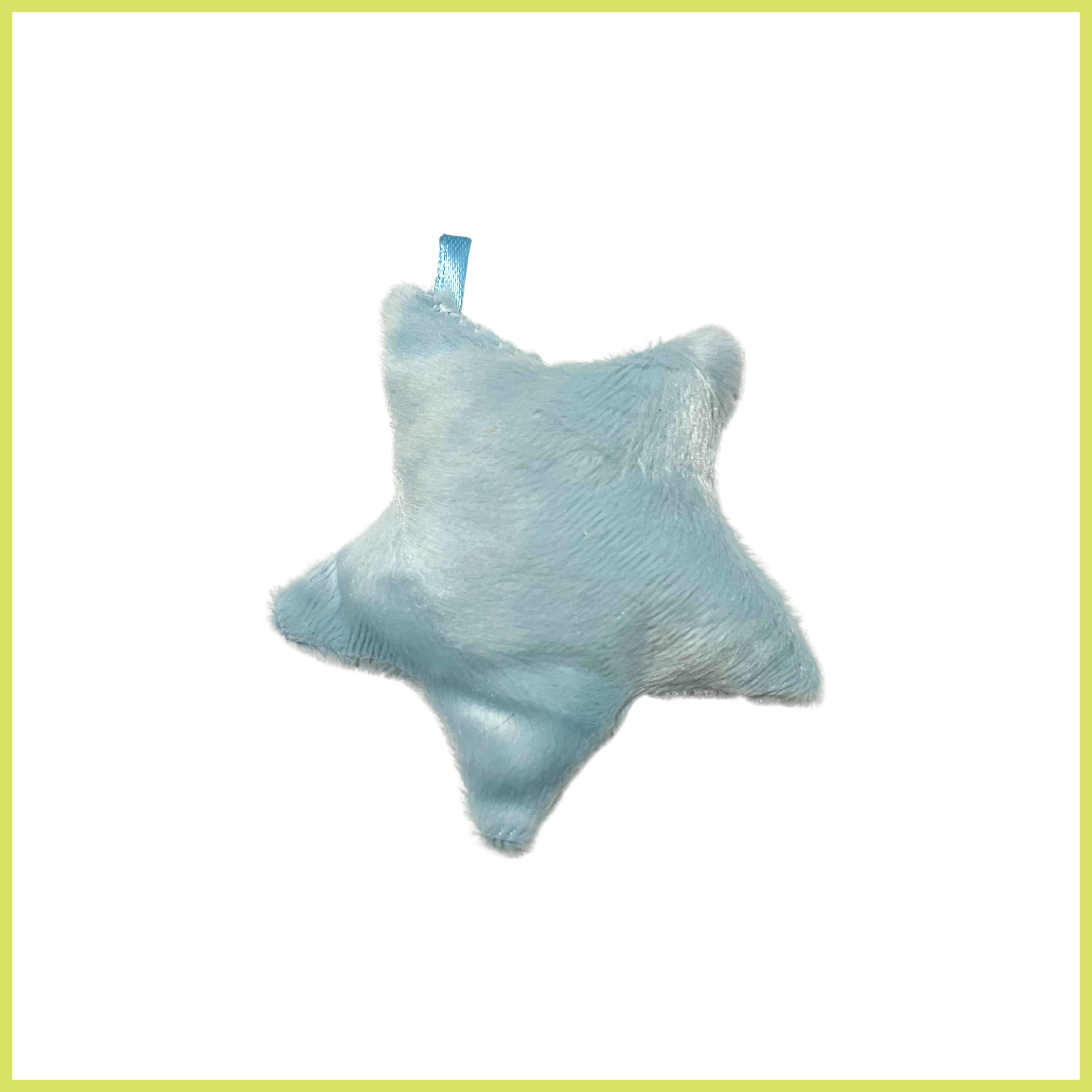 Blue Faux Fur Star Bag Charm