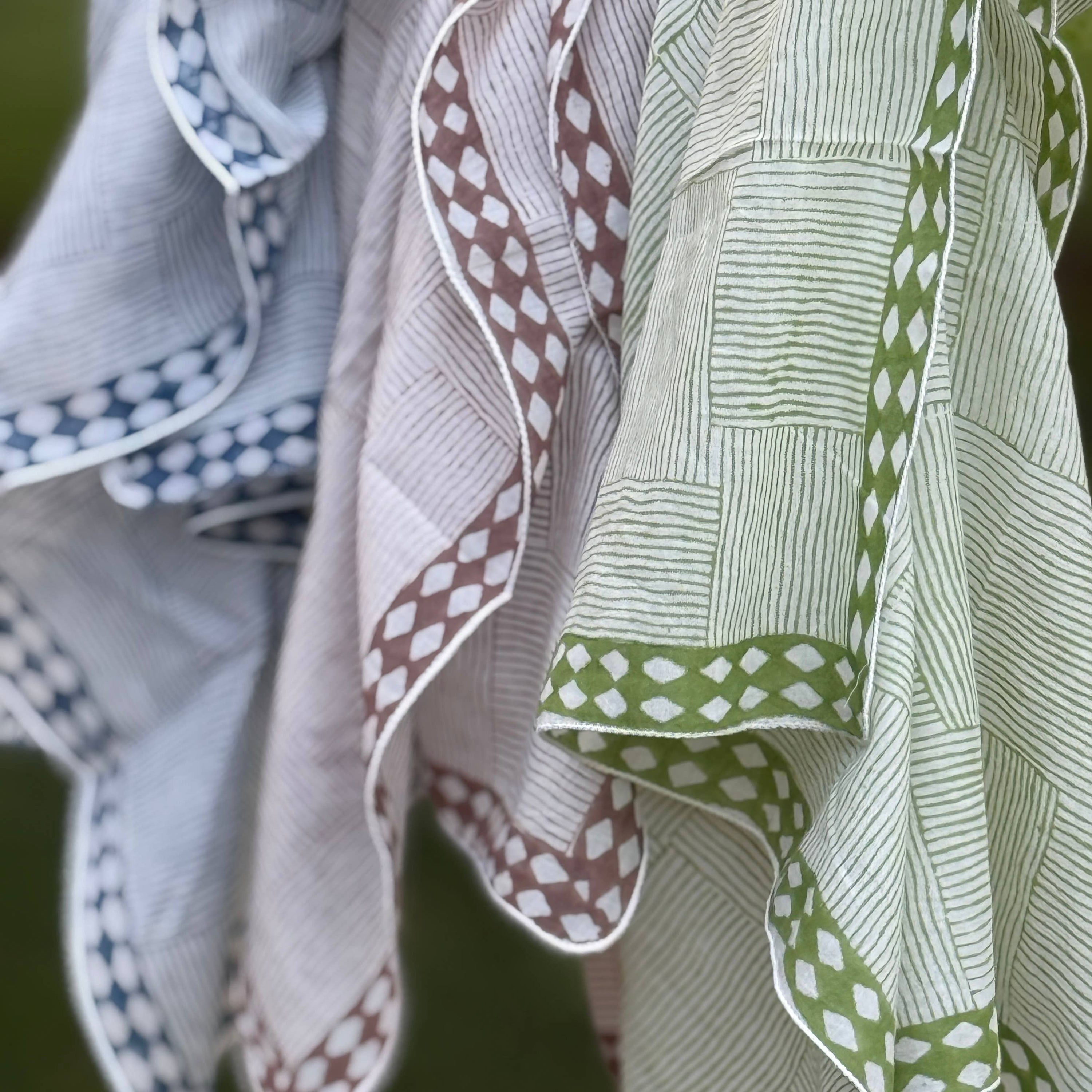 Bandana - Inky Doodle in Chutney Green