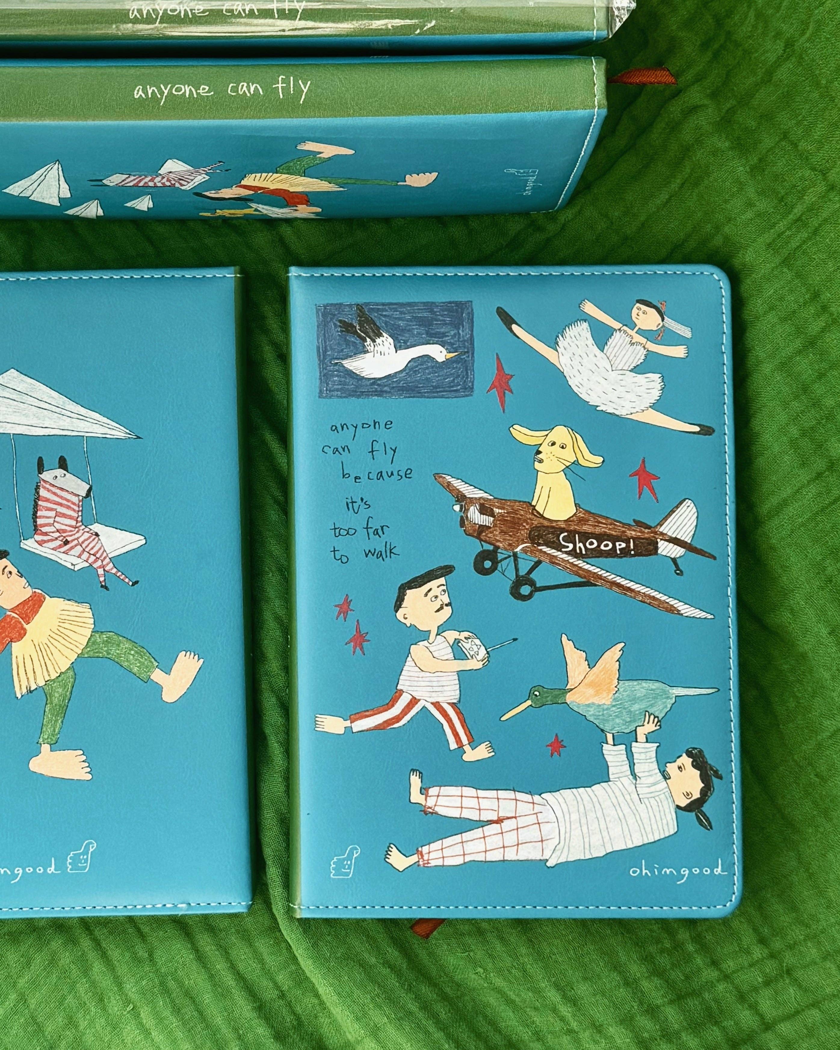 ‘Anyone can fly’ Cushion Cover Notebook