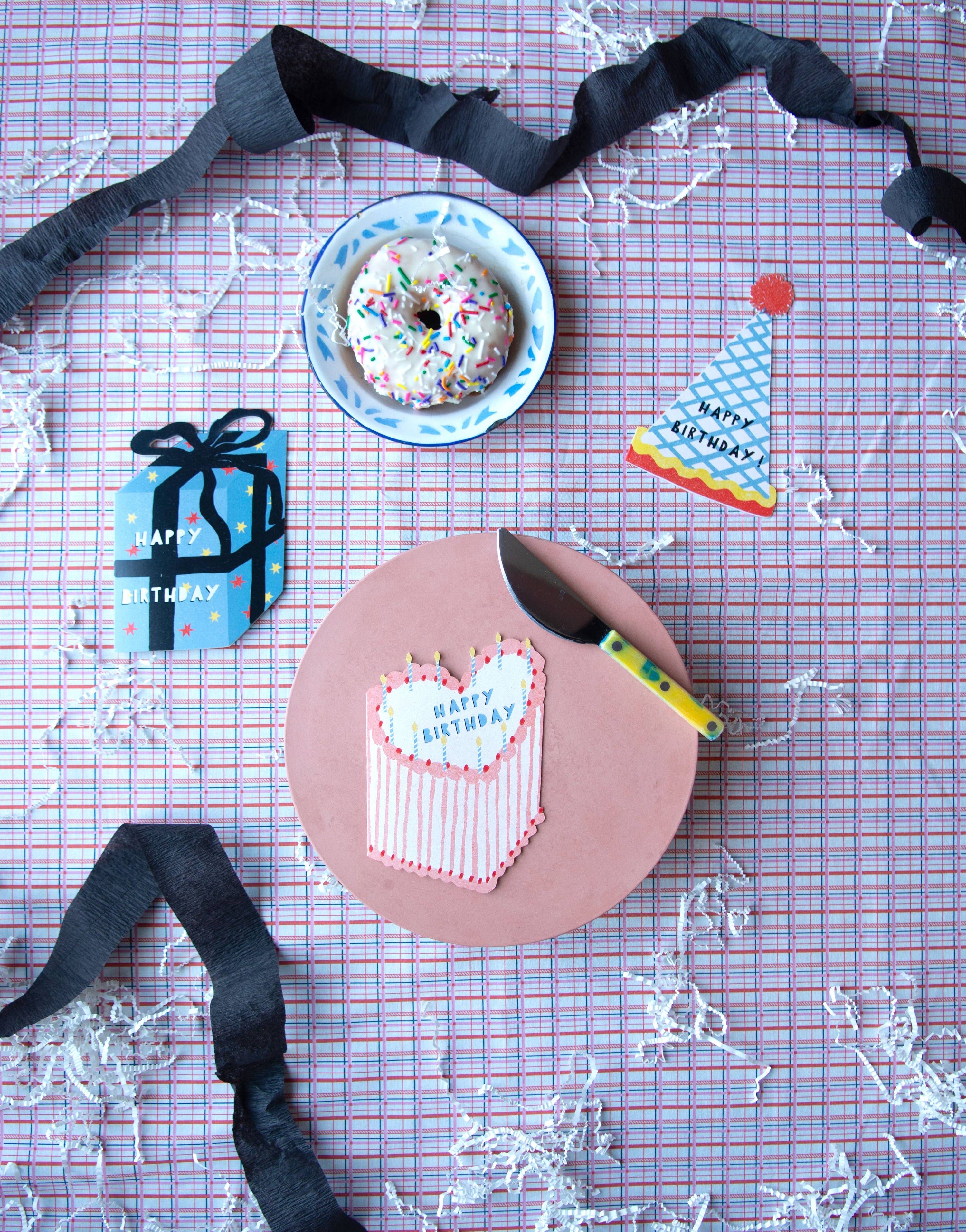 Blue Gift Birthday Collection - Die Cut Card