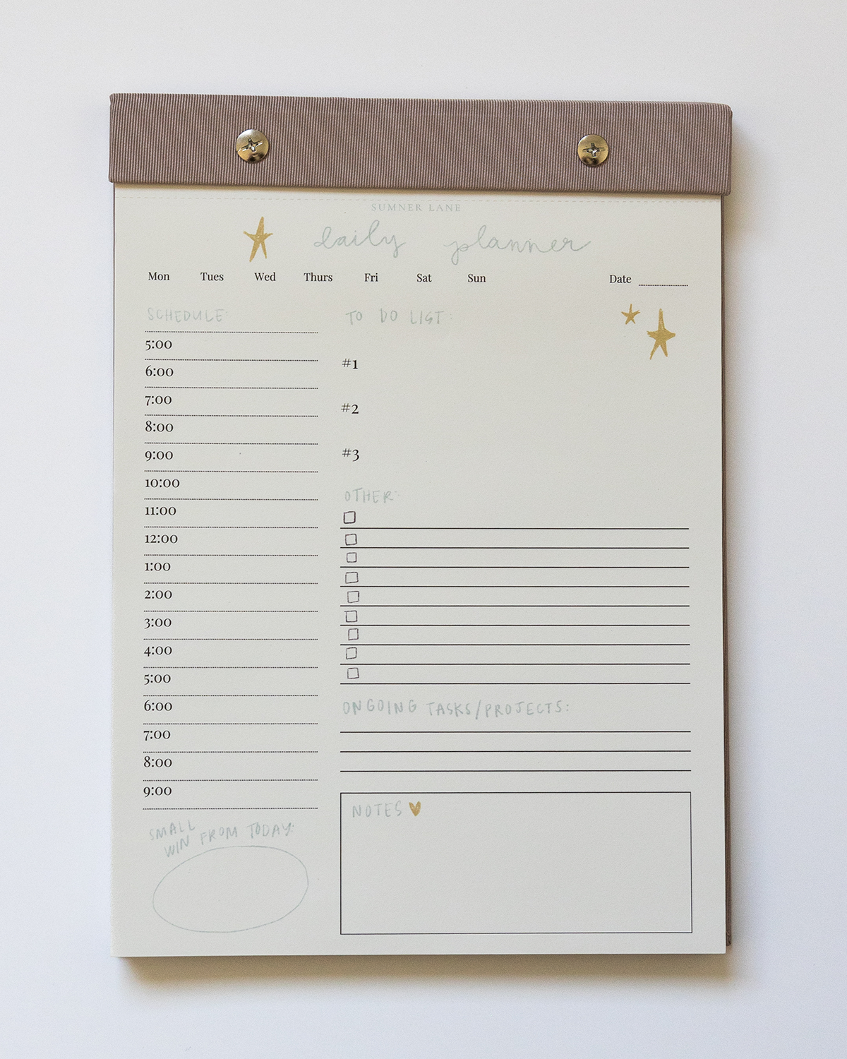 Daily Planner Notepad (Blush Pink)