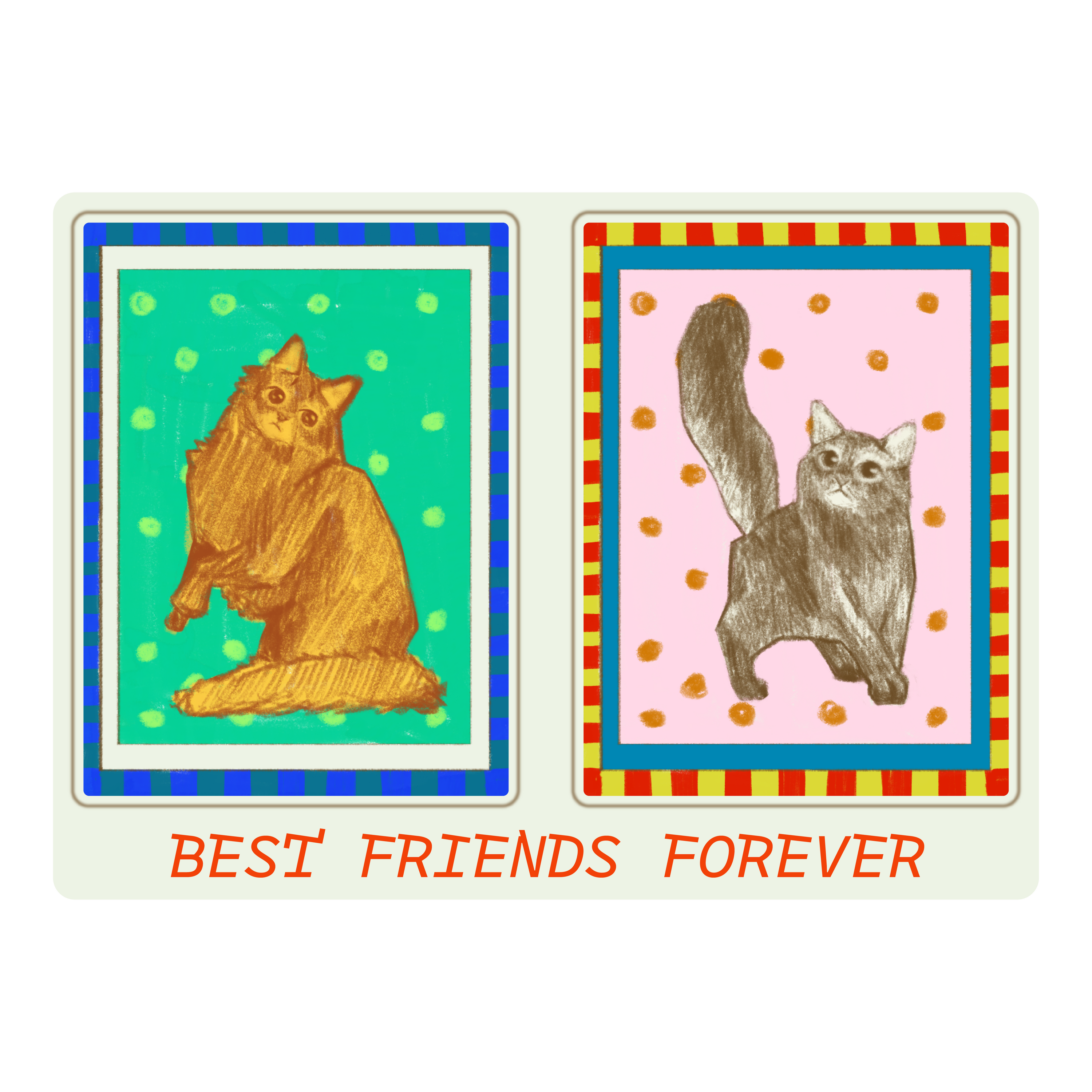 best friends! sticker sheet