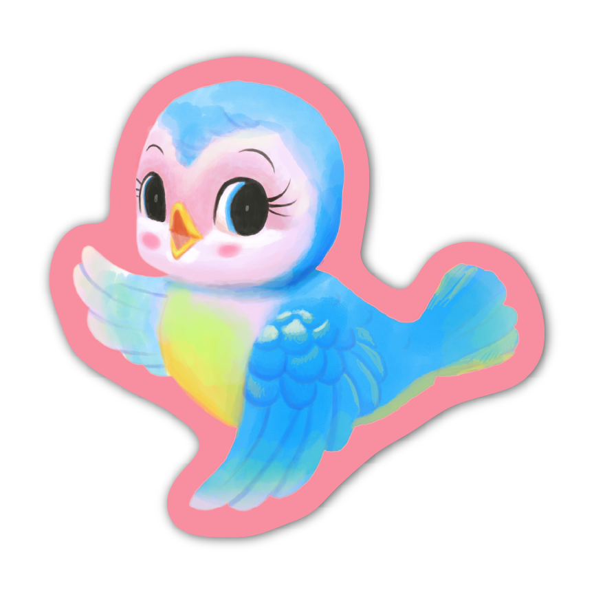 BLUE BIRD! Sticker