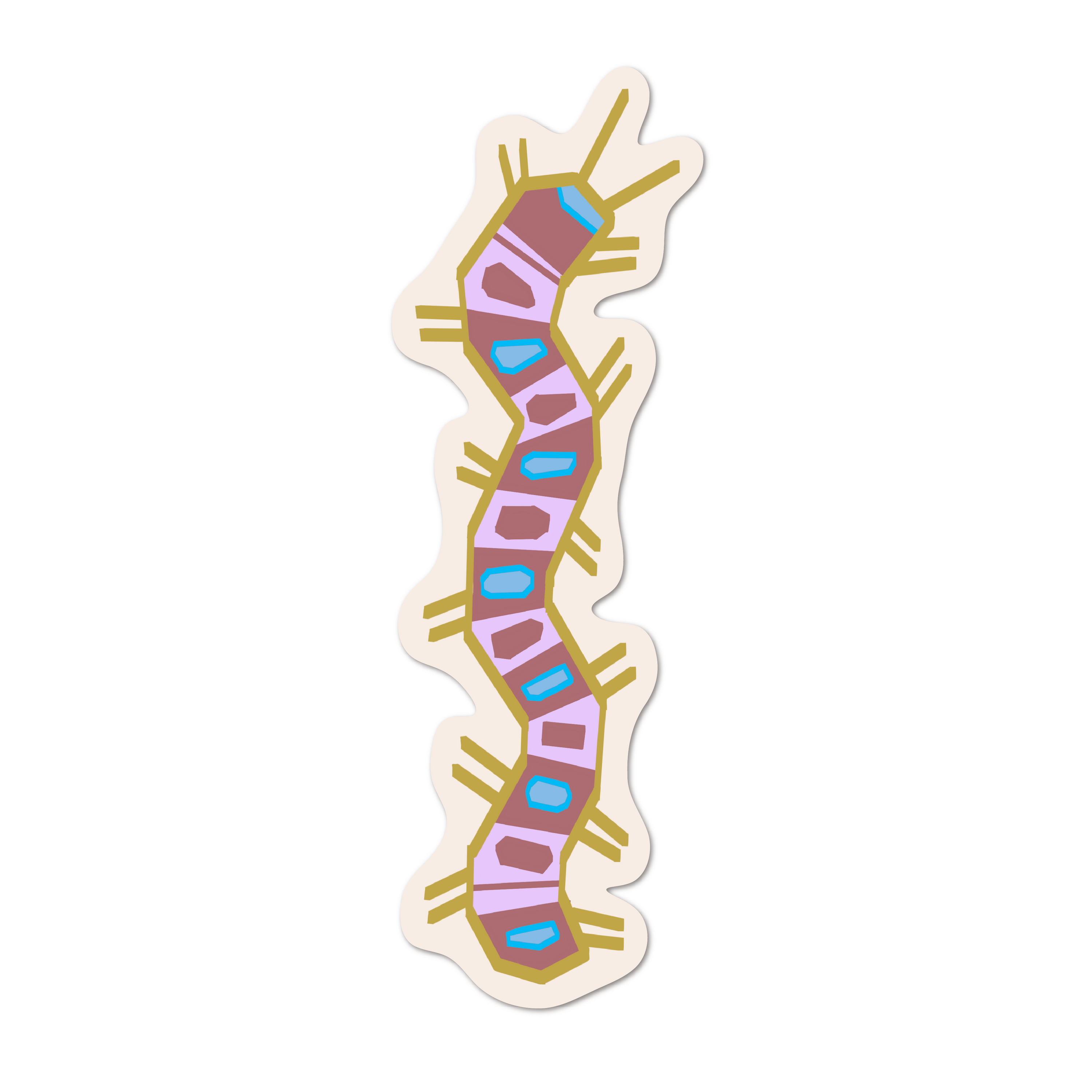 long caterpillar! sticker