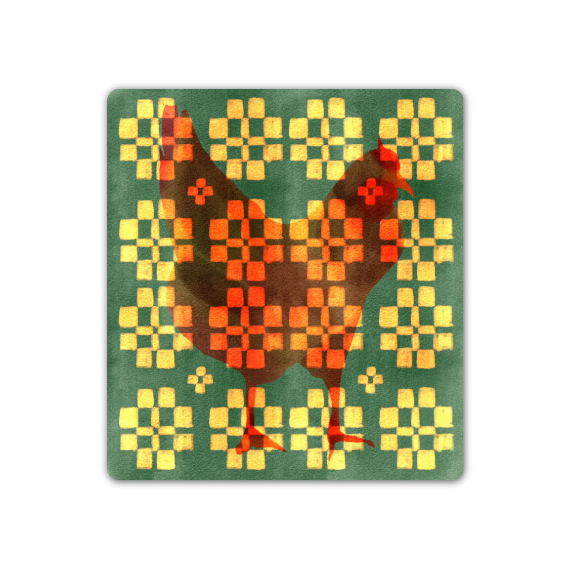 CHICKEN QUILT! Sticker