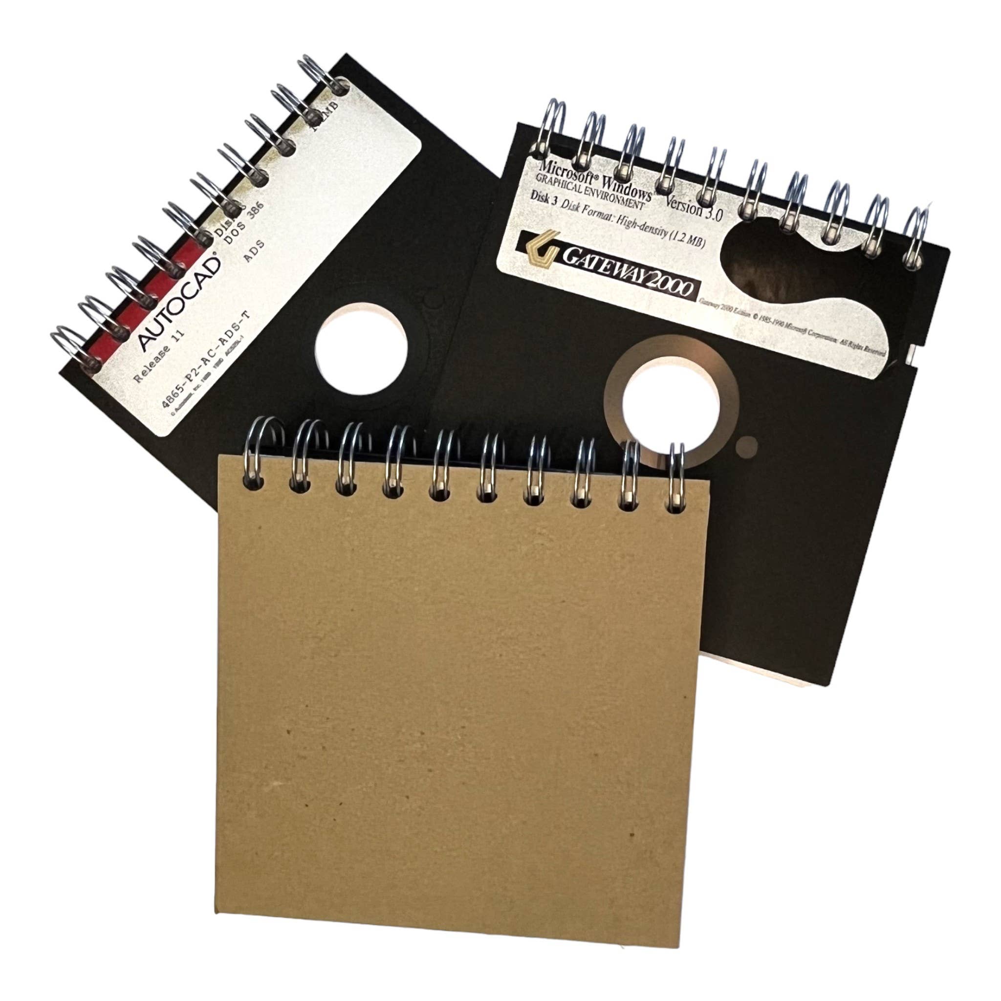 Vintage Upcycled Floppy Disk Journals