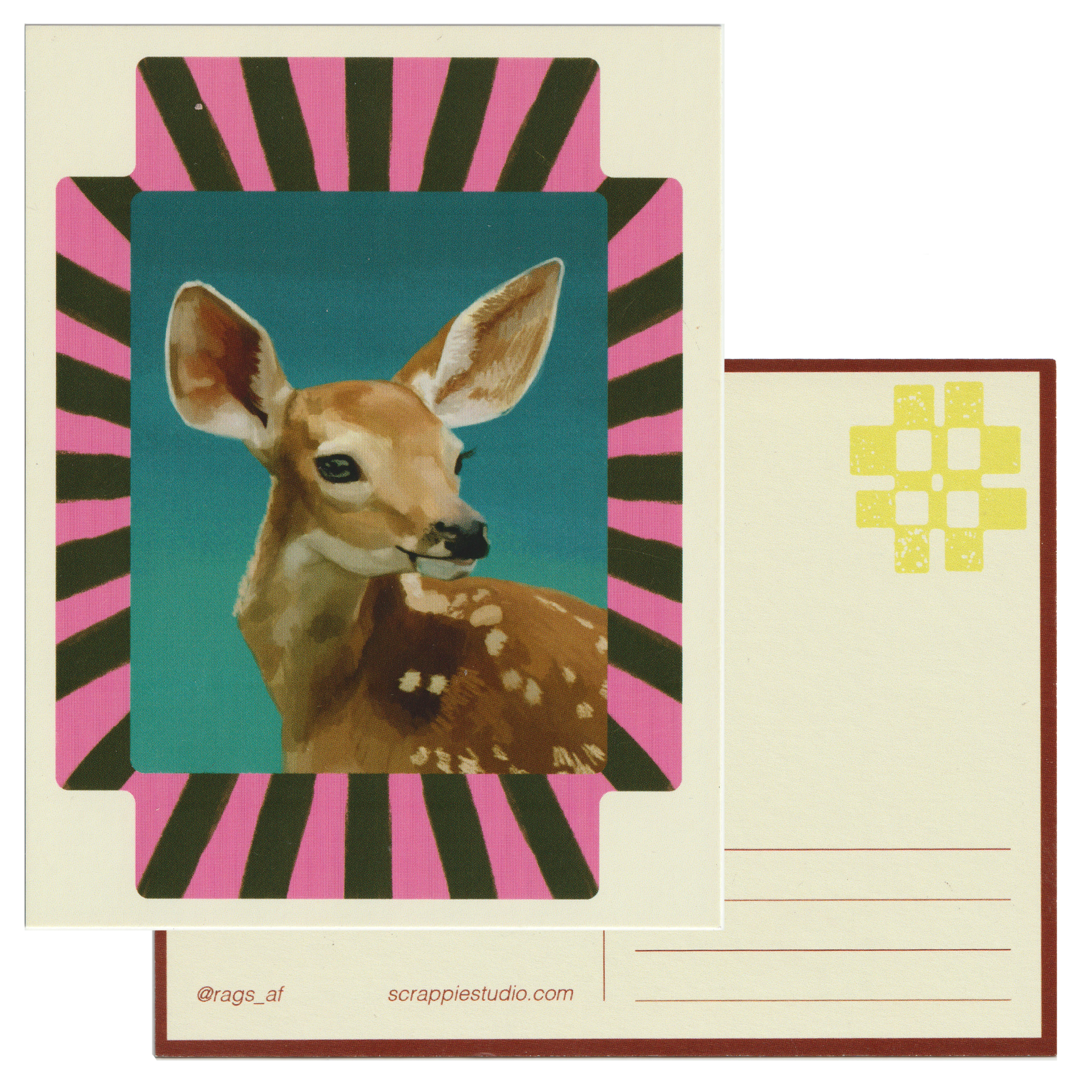 Deer! Postcard