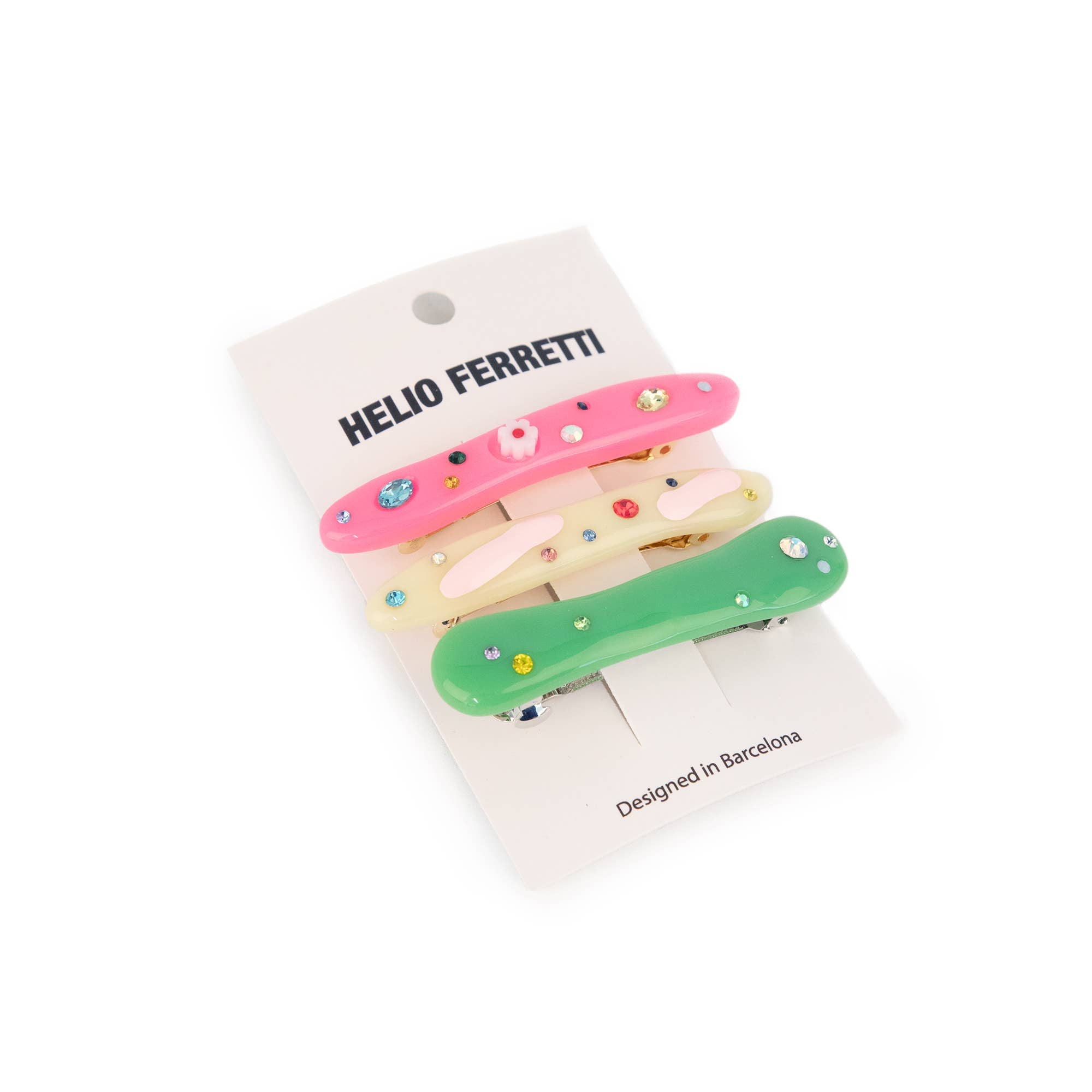 PACK OF 3 MULTICOLOR CLIPS HF