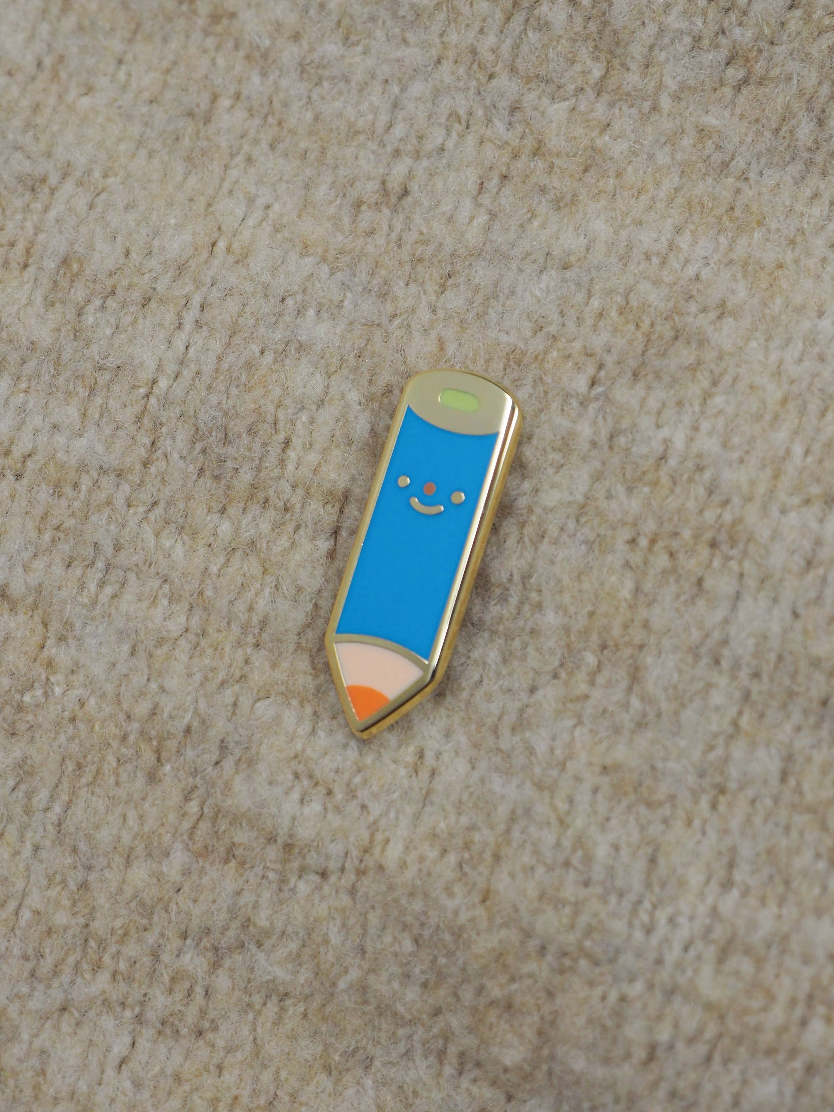Blue pencil • enamel pin