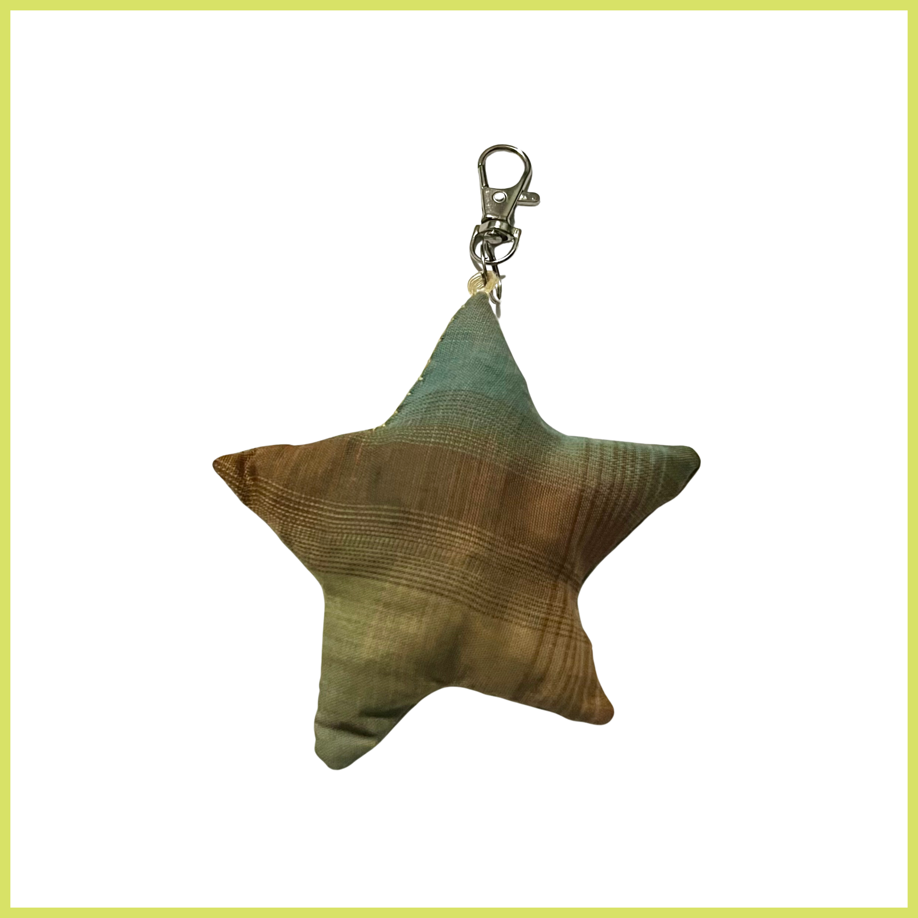 Brown Plaid Bag Charm