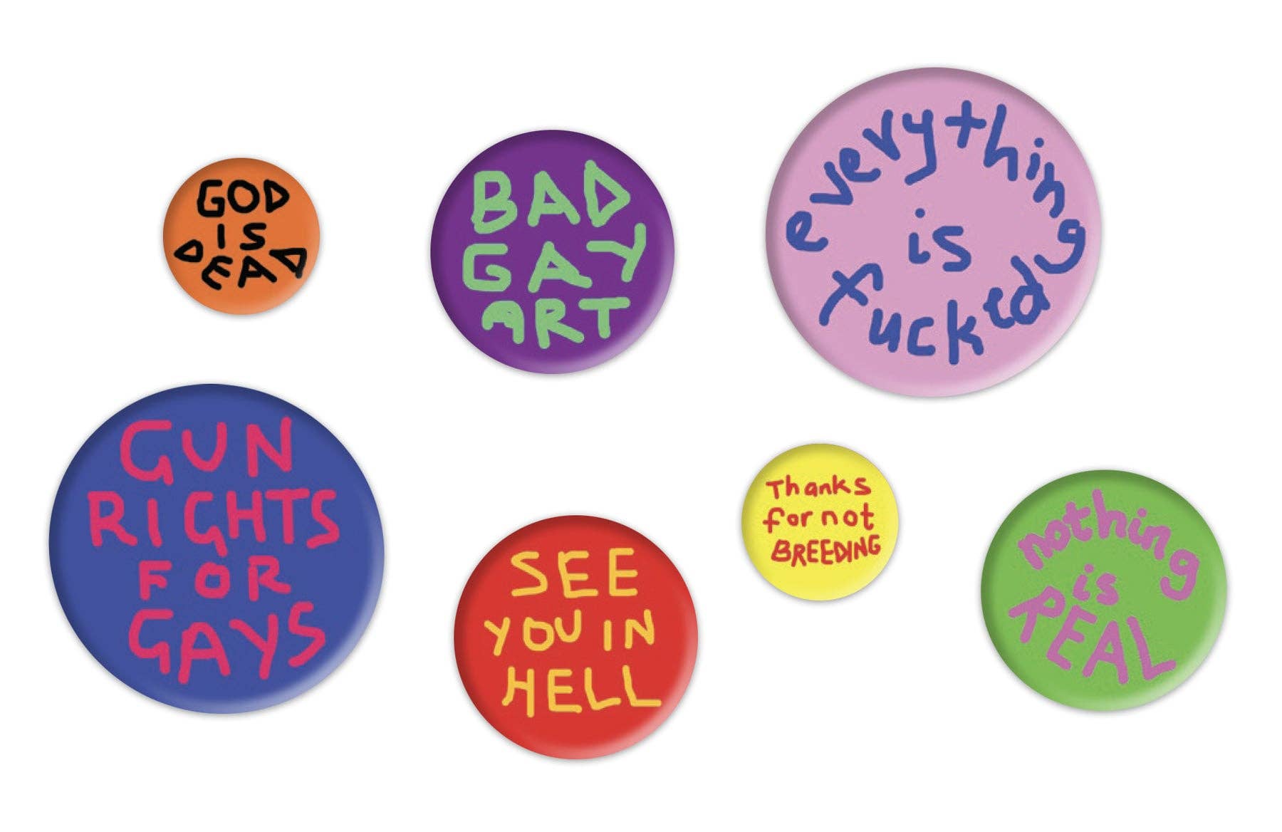 Badge Set of 7 x Paul Yore