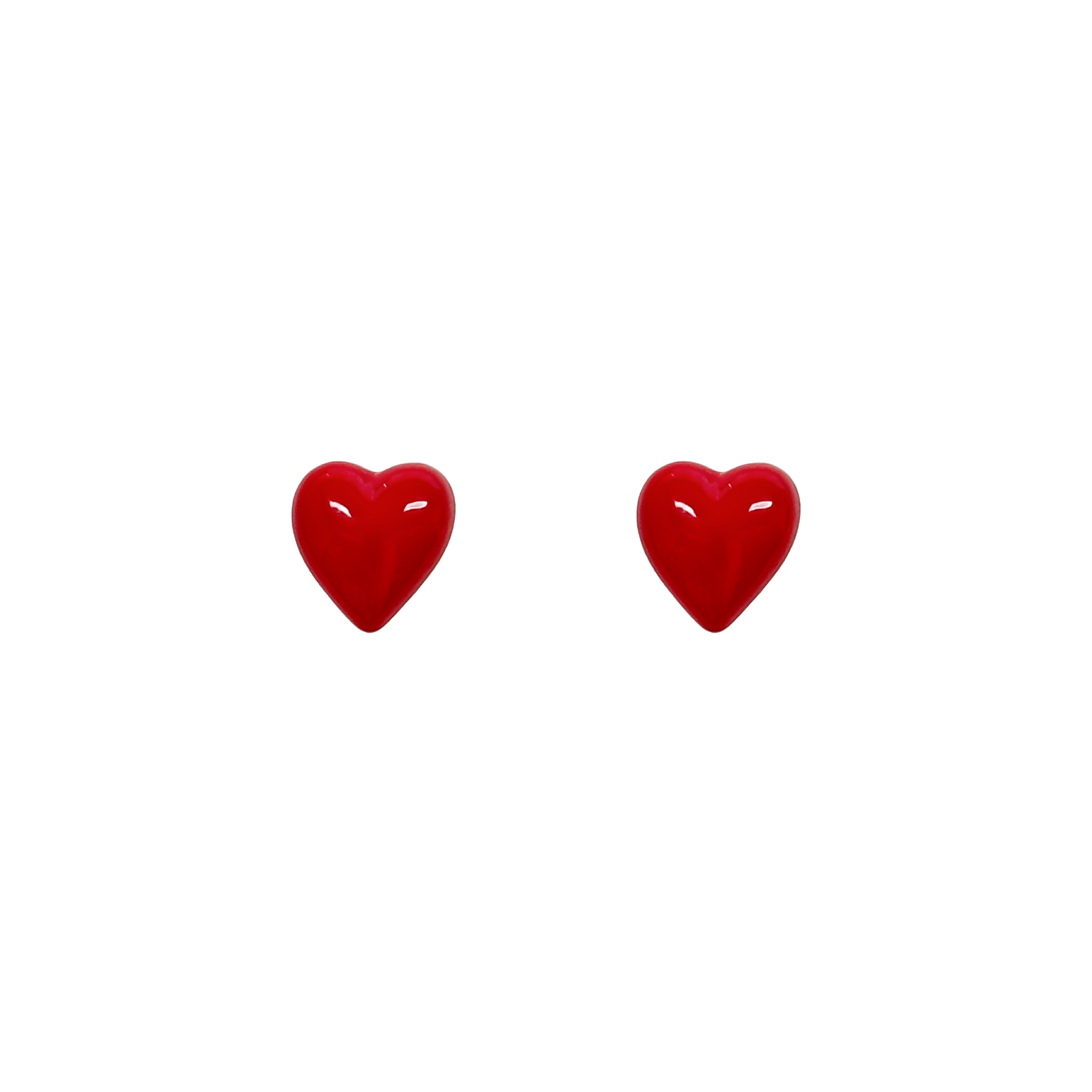 Glossy Heart Studs