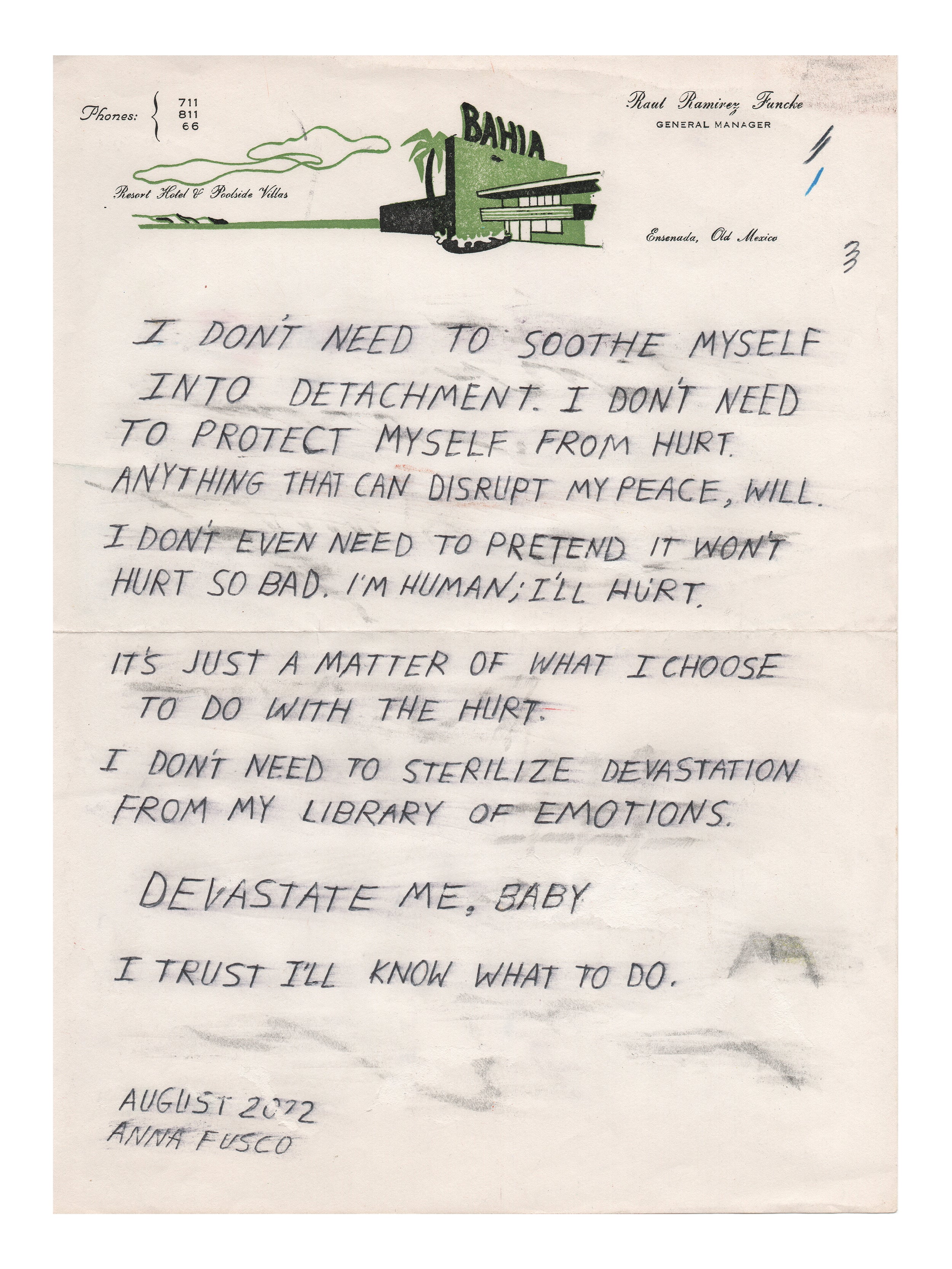 Devastate Me, Baby - Art Print